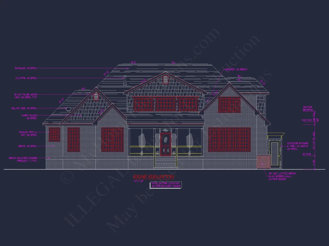 Beautiful 2-Story house Plan with CAD Blueprints and Designs