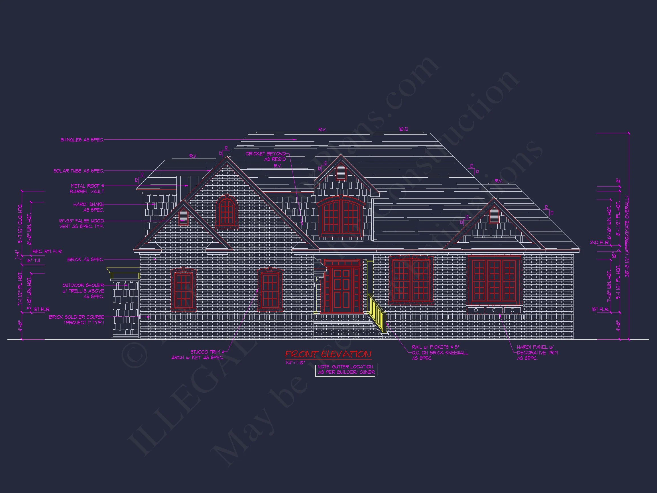 Beautiful 2-Story house Plan with CAD Blueprints and Designs