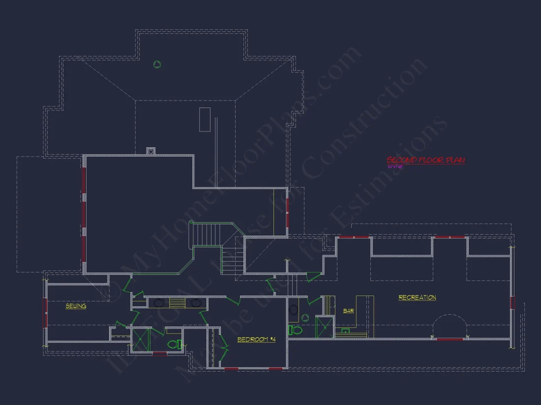 Beautiful 2-Story house Plan with CAD Blueprints and Designs