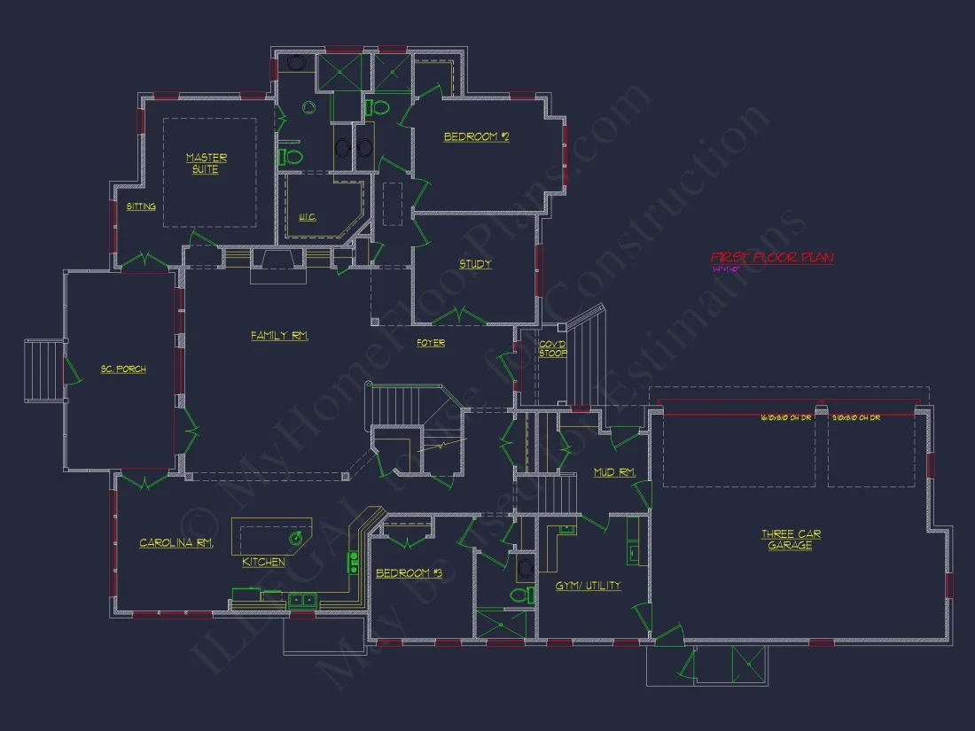 Beautiful 2-Story house Plan with CAD Blueprints and Designs