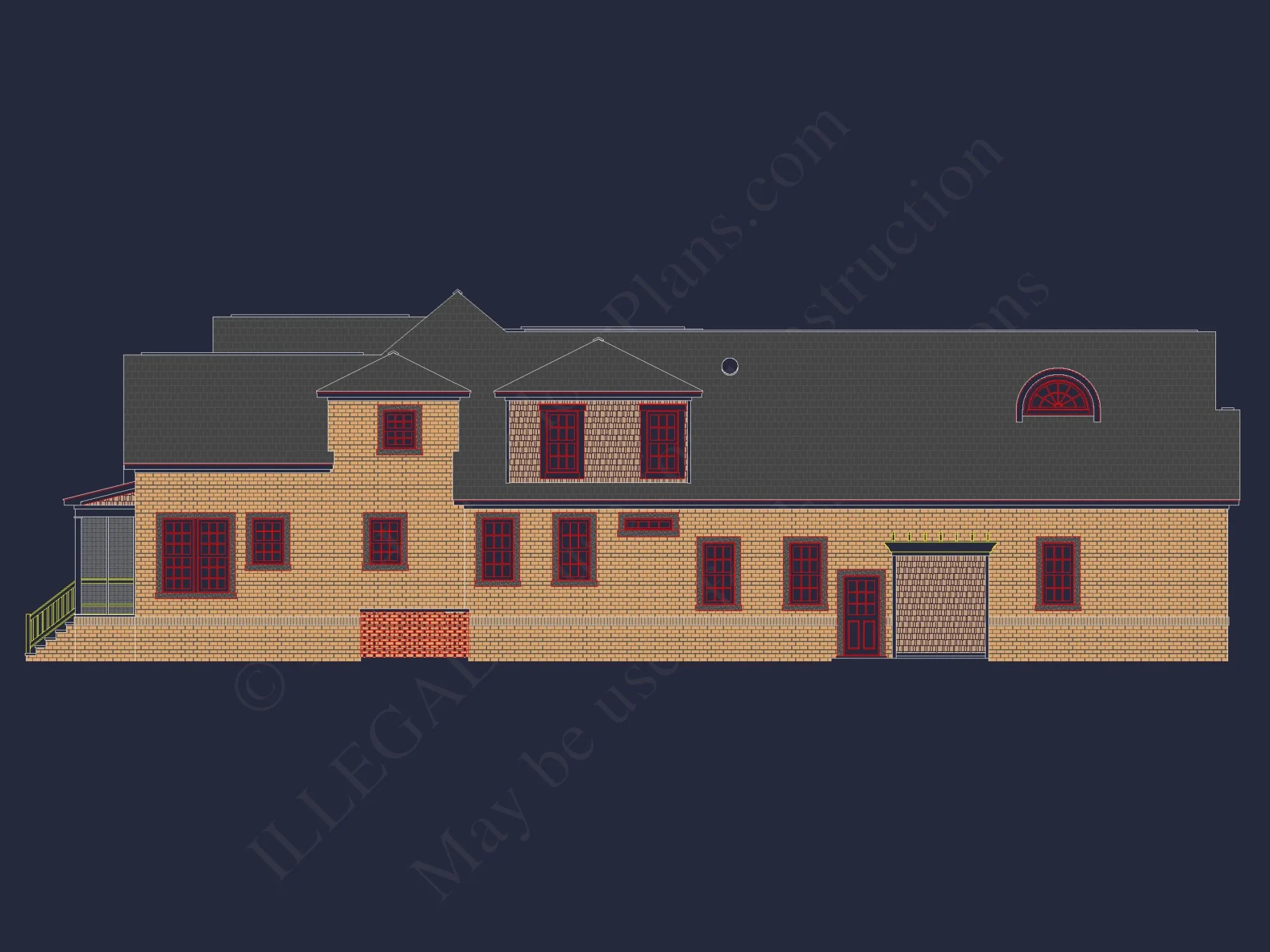 Beautiful 2-Story house Plan with CAD Blueprints and Designs