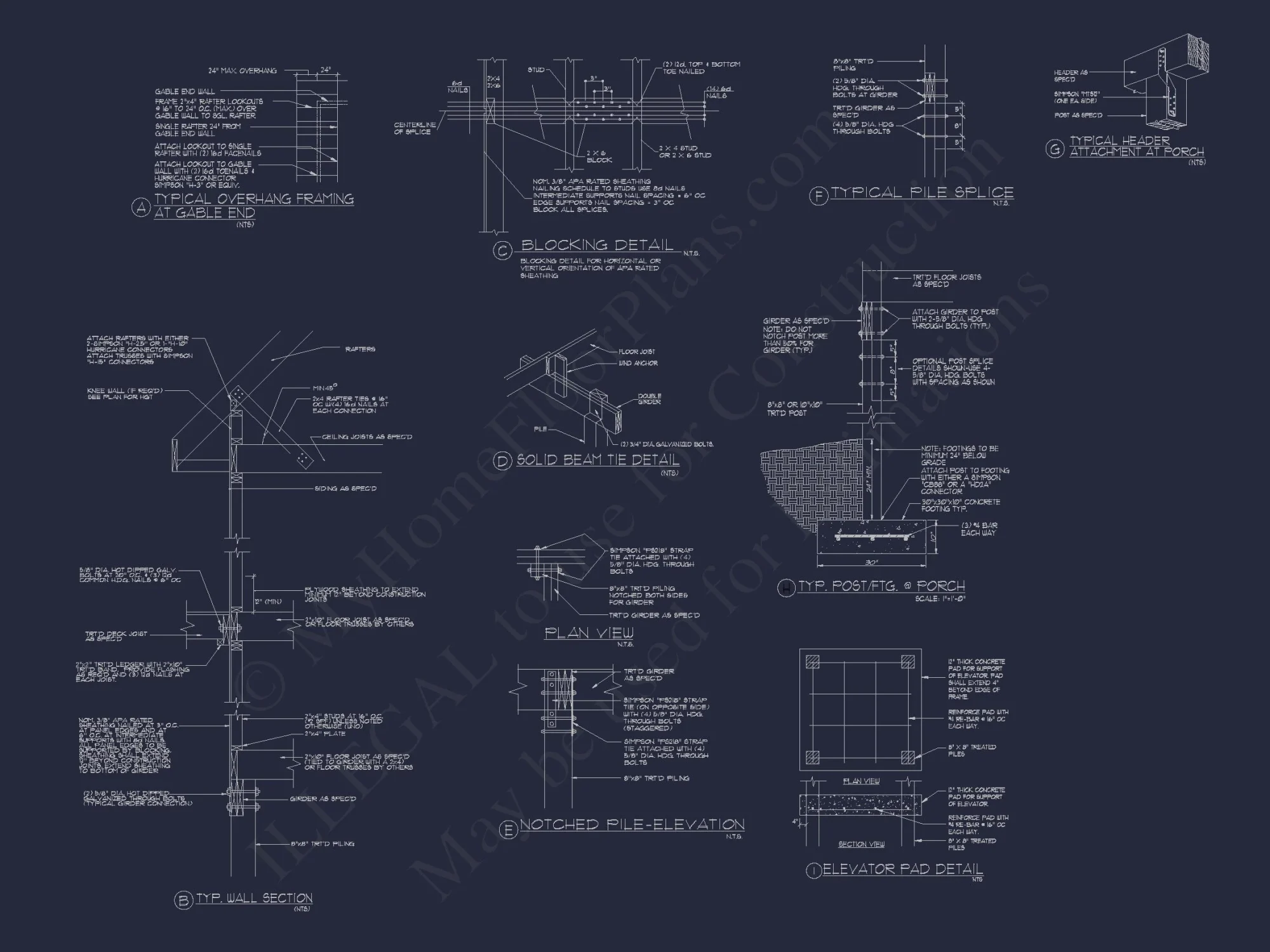 Beach Coastal house Plan with CAD Architecture Designs