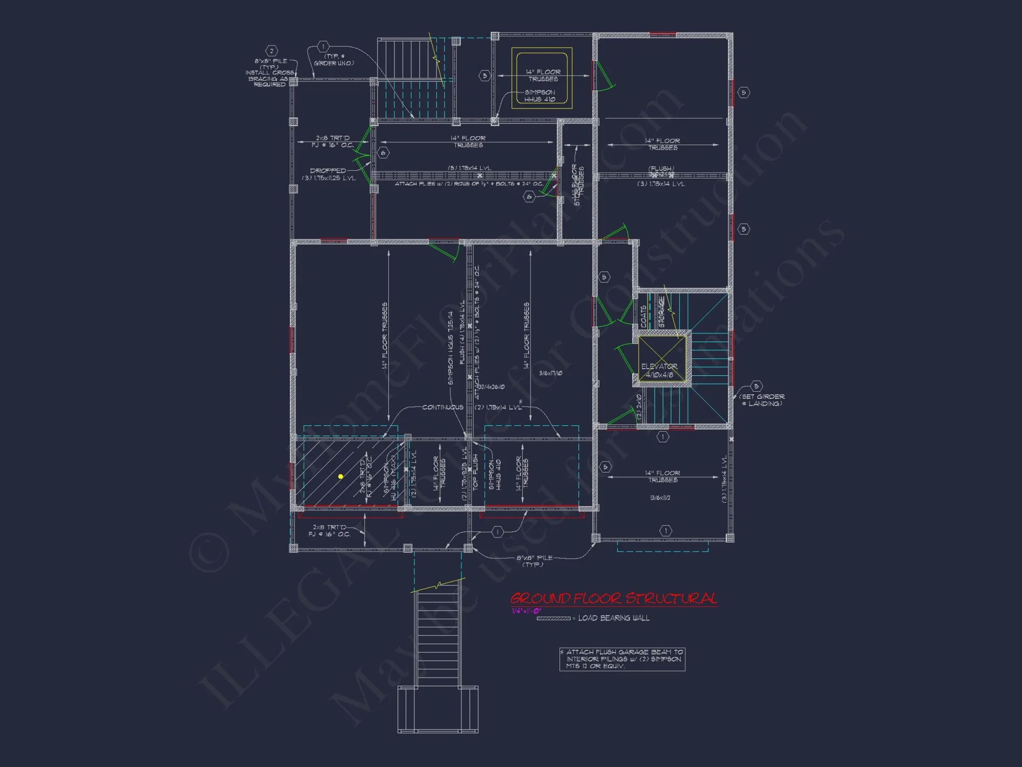 Beach Coastal house Plan with CAD Architecture Designs