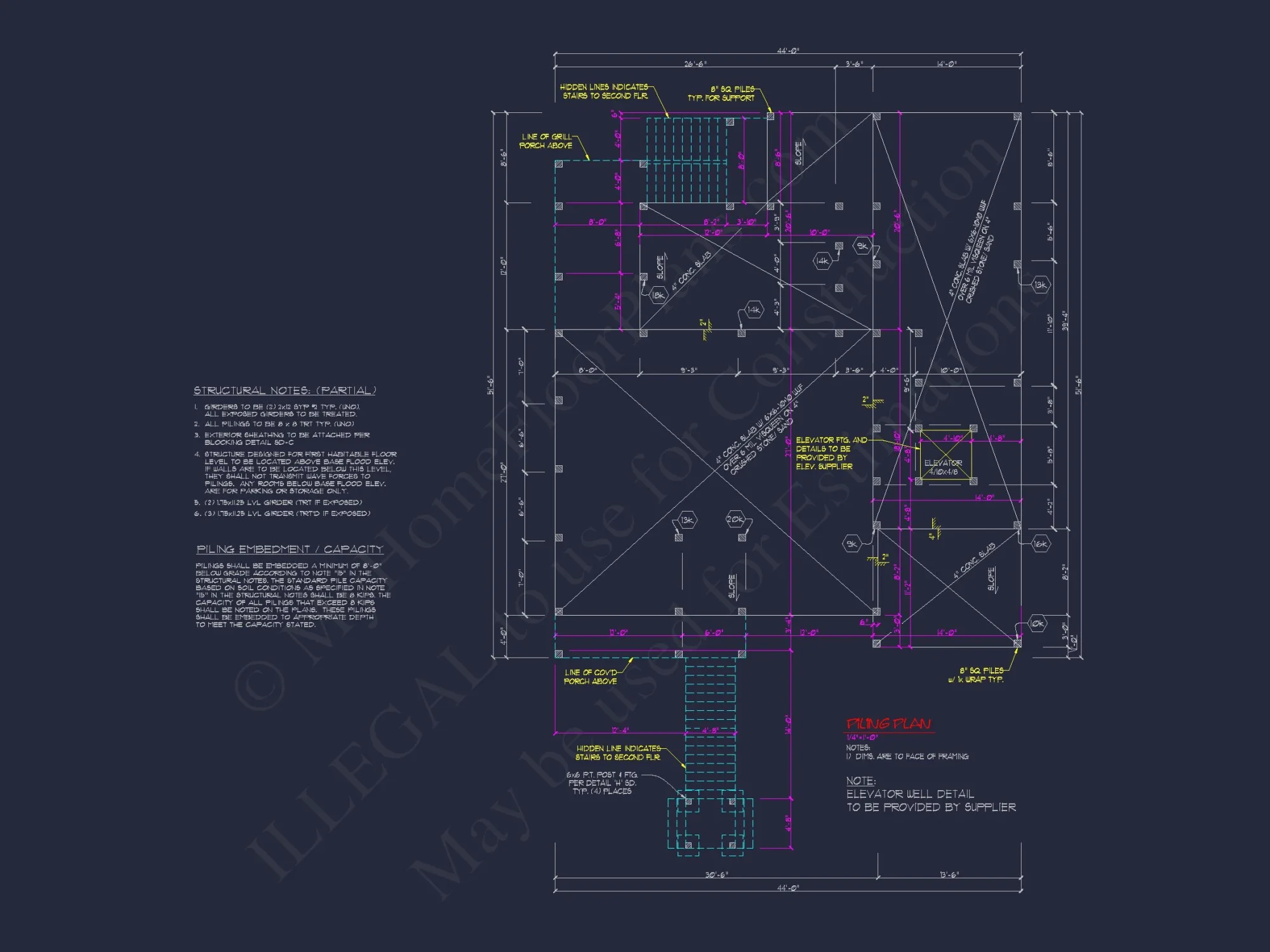 Beach Coastal house Plan with CAD Architecture Designs