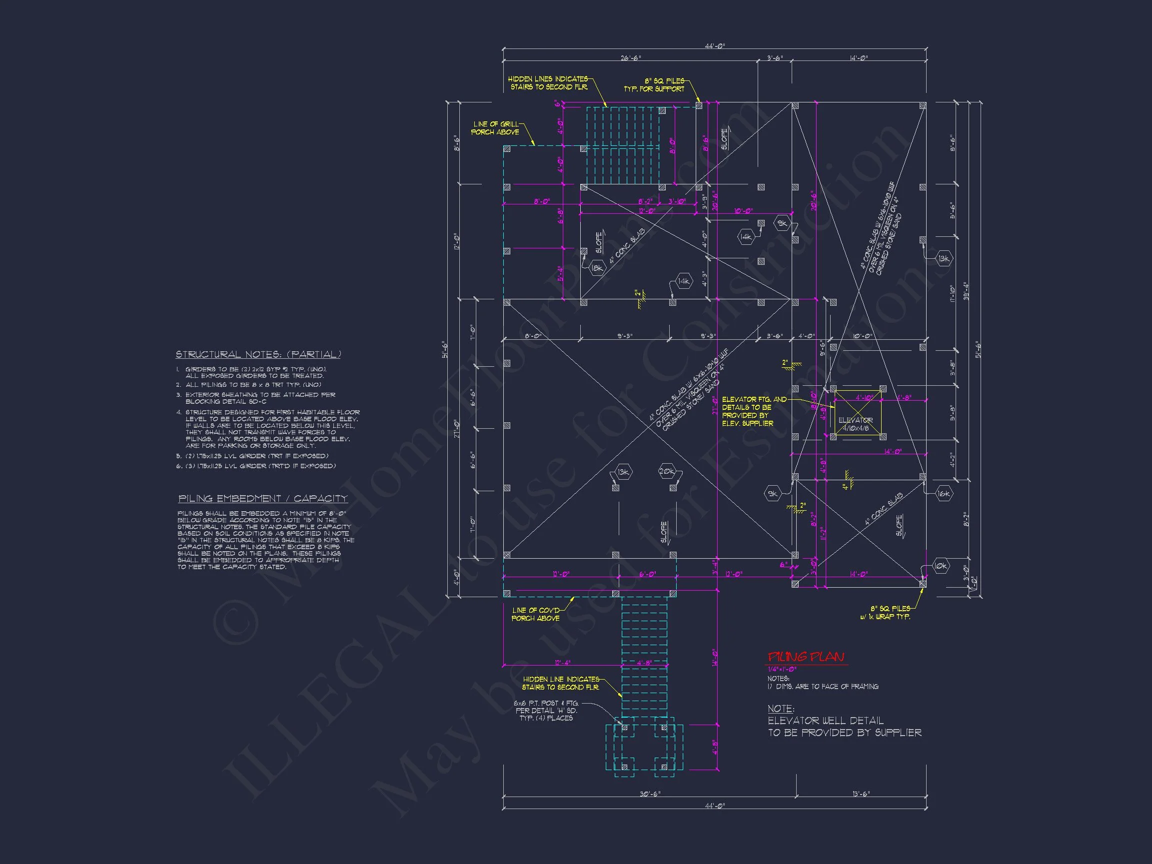 8-1907 HOUSE PLAN - Luxury 3-story coastal house plan features over 3,100 sq. ft., 3 bed, 3 bath 40 Beach Coastal house Plan with CAD Architecture Designs