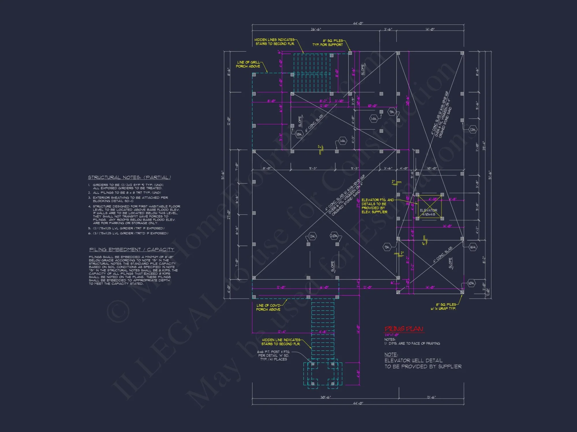 Beach Coastal house Plan with CAD Architecture Designs