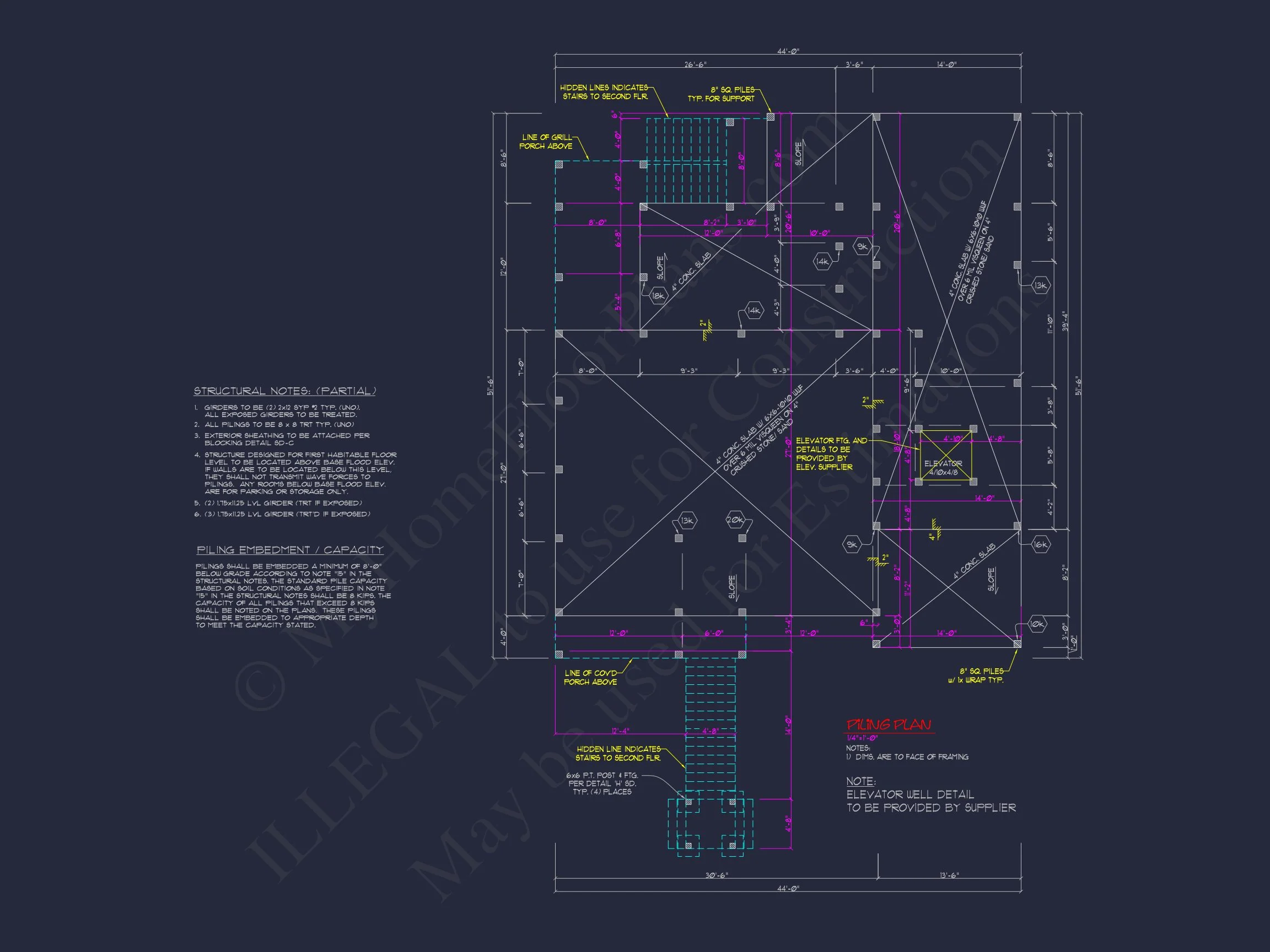 8-1907 HOUSE PLAN - Luxury 3-story coastal house plan features over 3,100 sq. ft., 3 bed, 3 bath 17 Beach Coastal house Plan with CAD Architecture Designs