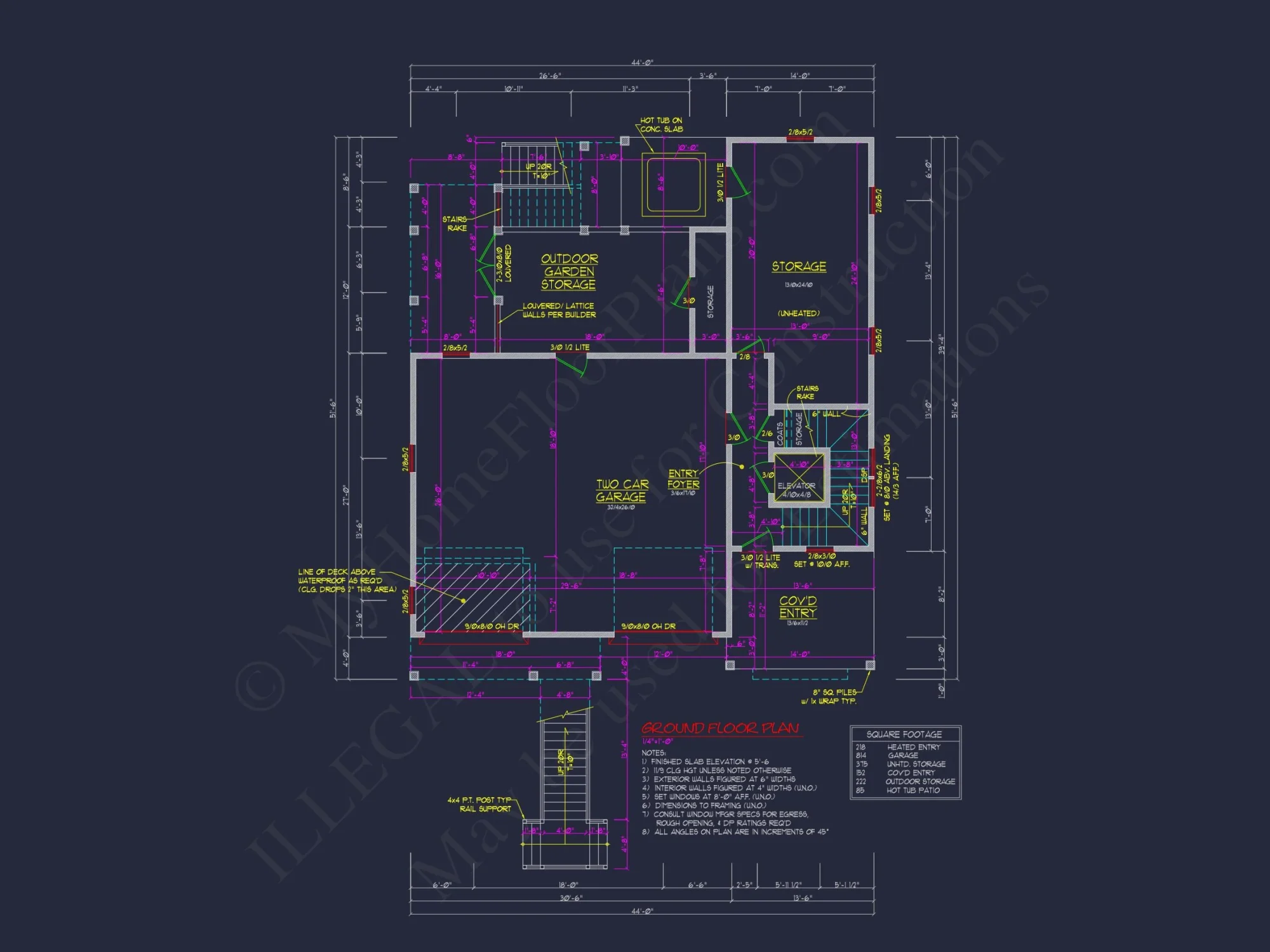 Beach Coastal house Plan with CAD Architecture Designs