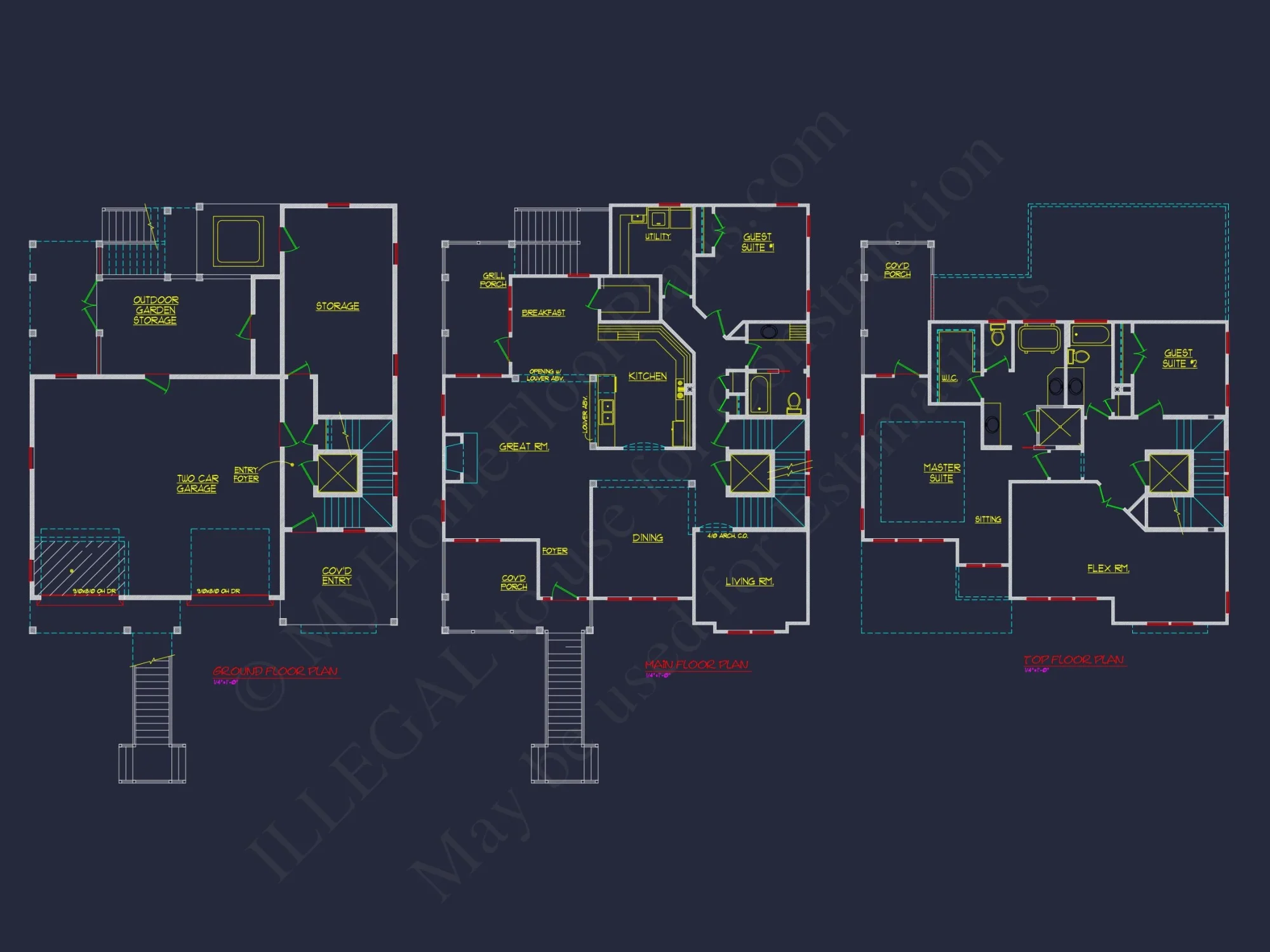Beach Coastal house Plan with CAD Architecture Designs