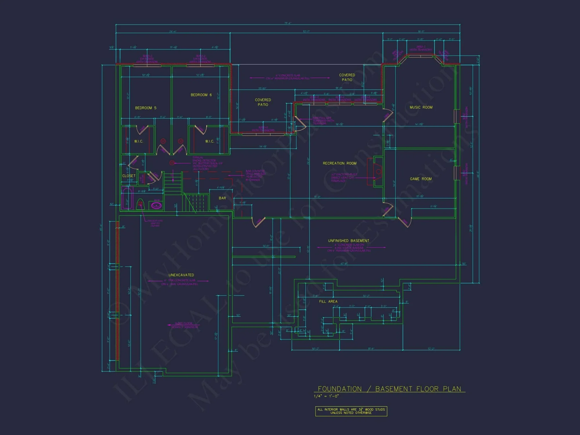 Classic house Floor Plan with Basement