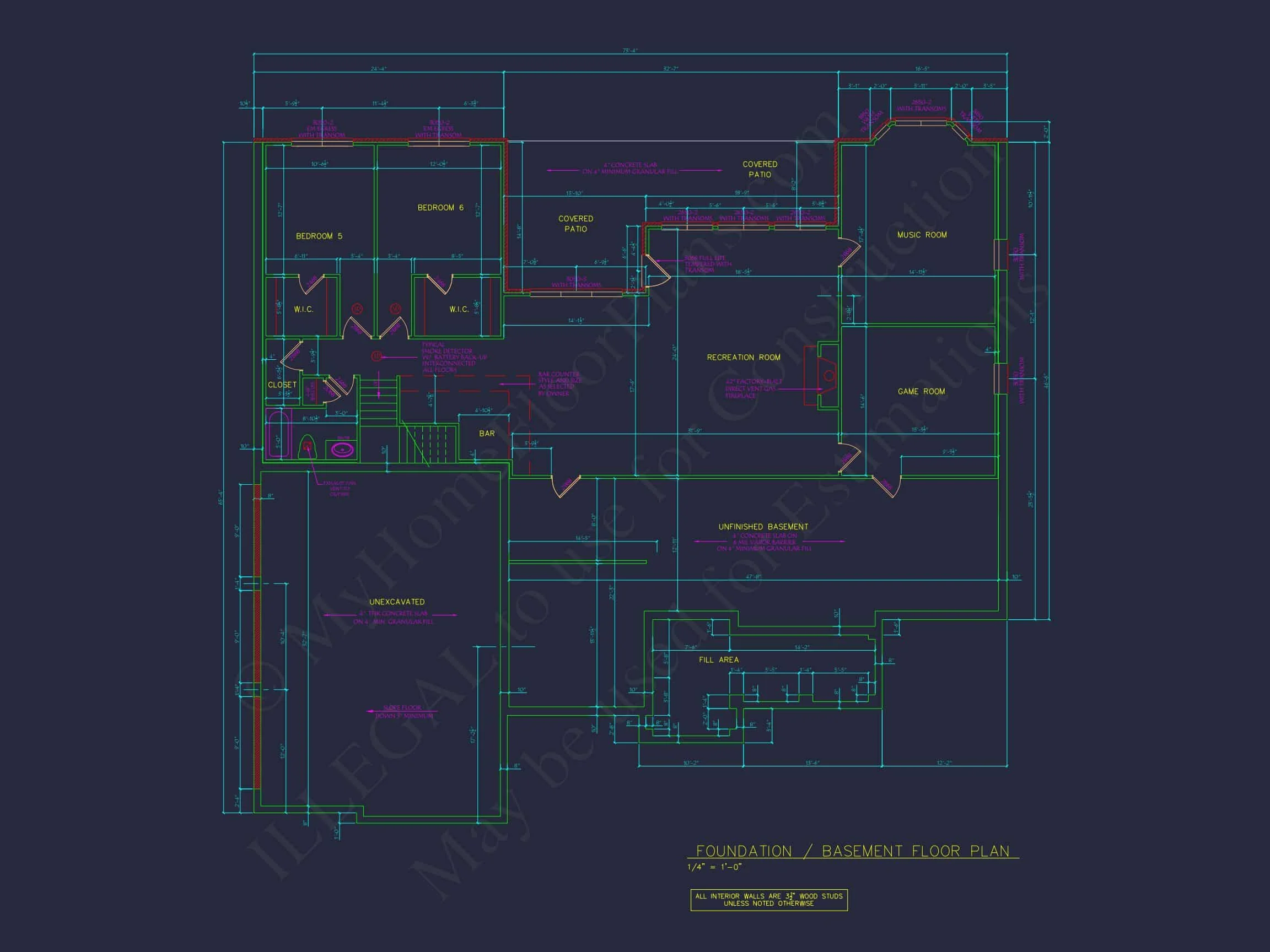 Classic house Floor Plan with Basement