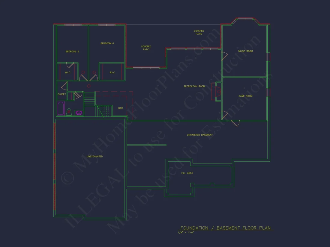 Classic house Floor Plan with Basement