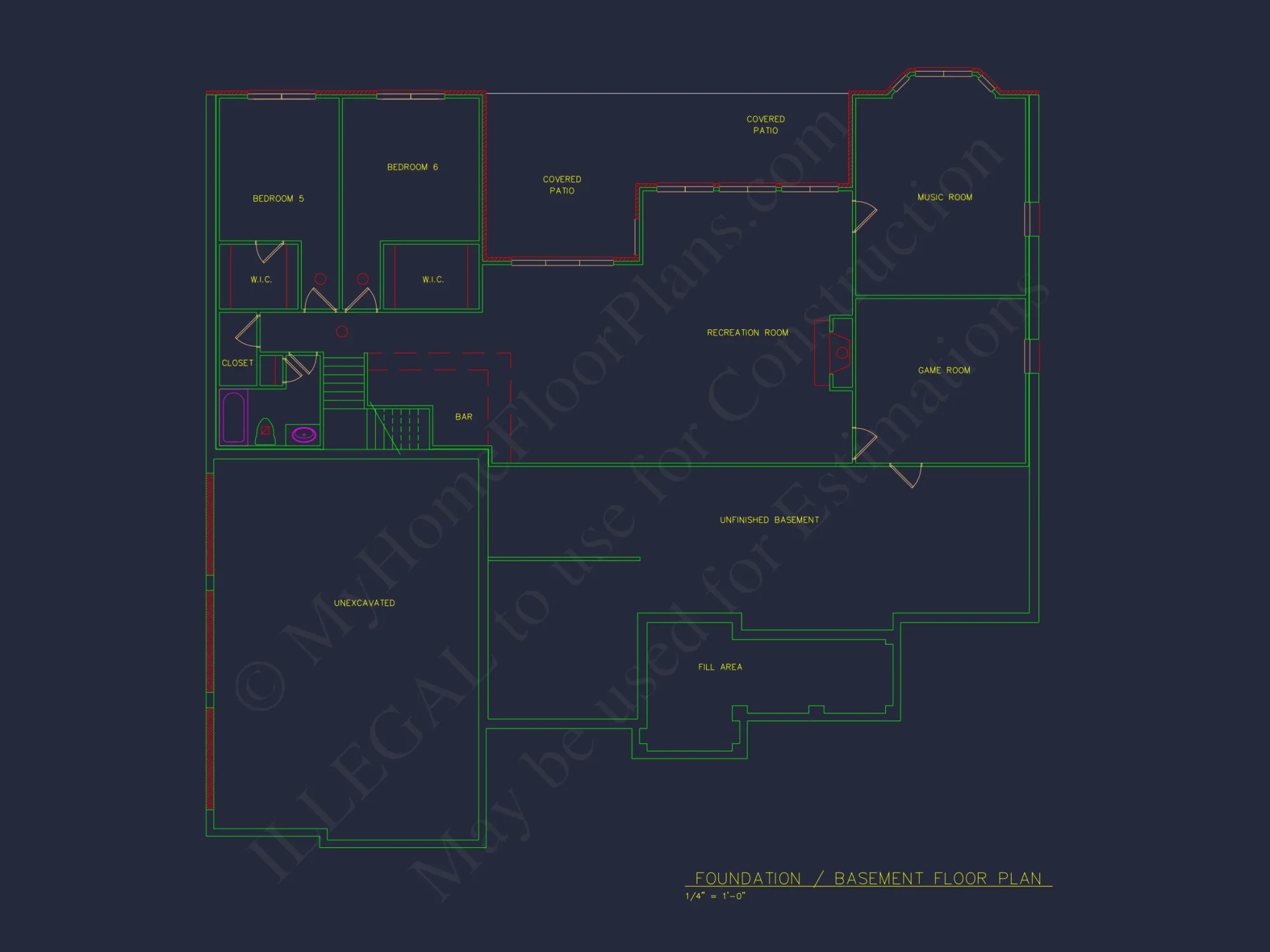Classic house Floor Plan with Basement