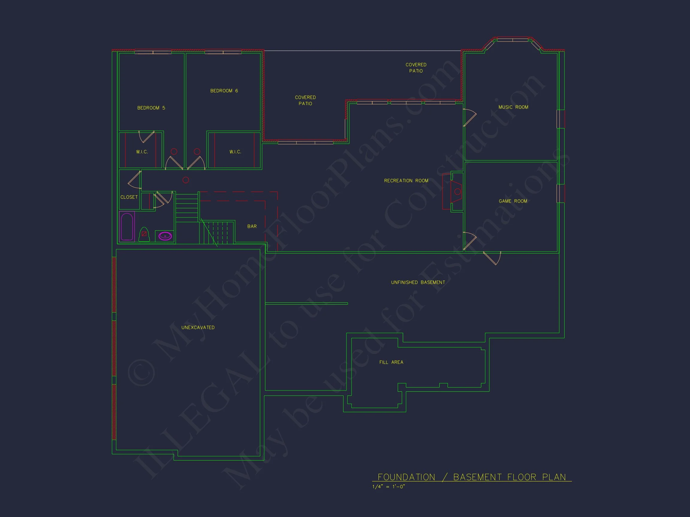 Classic house Floor Plan with Basement