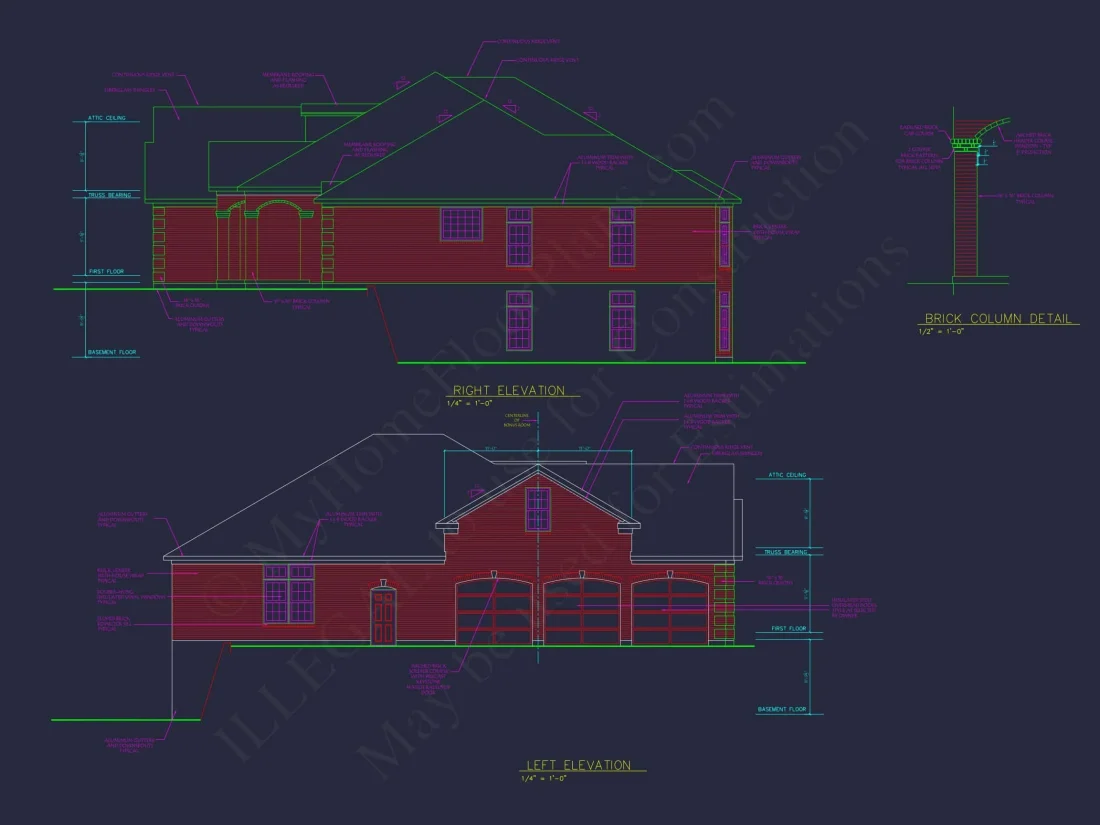 Classic house Floor Plan with Basement