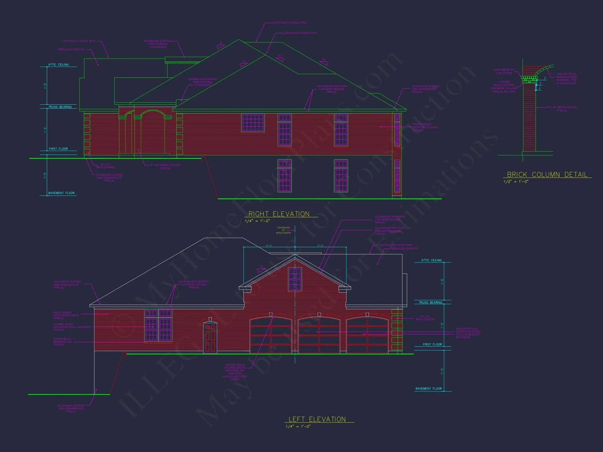 Classic house Floor Plan with Basement