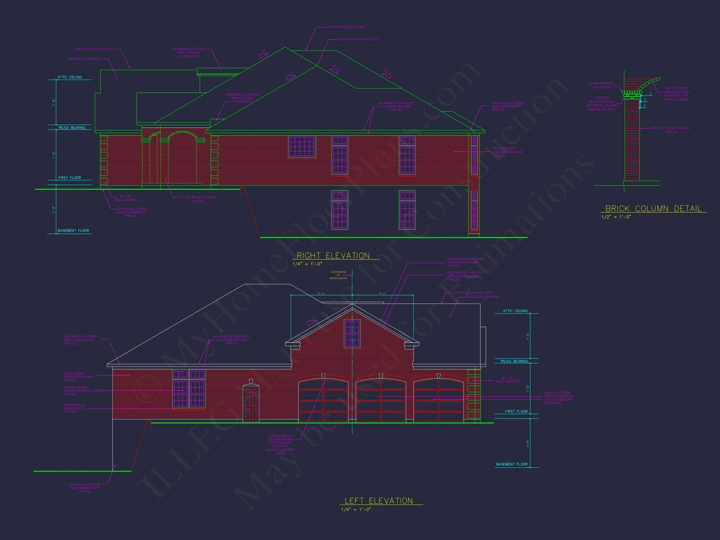 Classic house Floor Plan with Basement