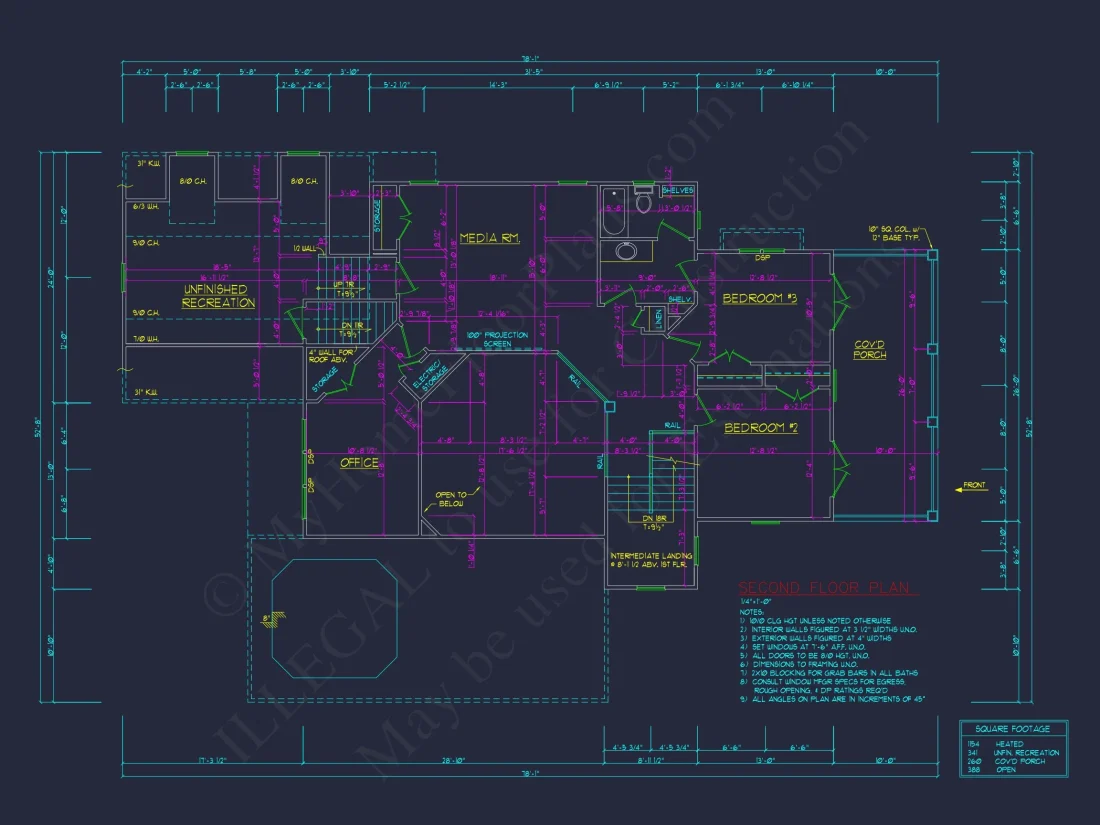 Elegant Craftsman house Plan with 4 Bedrooms and 2-Car Garage
