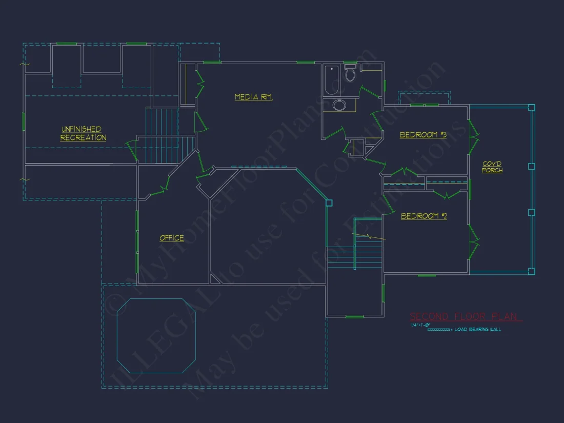 Elegant Craftsman house Plan with 4 Bedrooms and 2-Car Garage