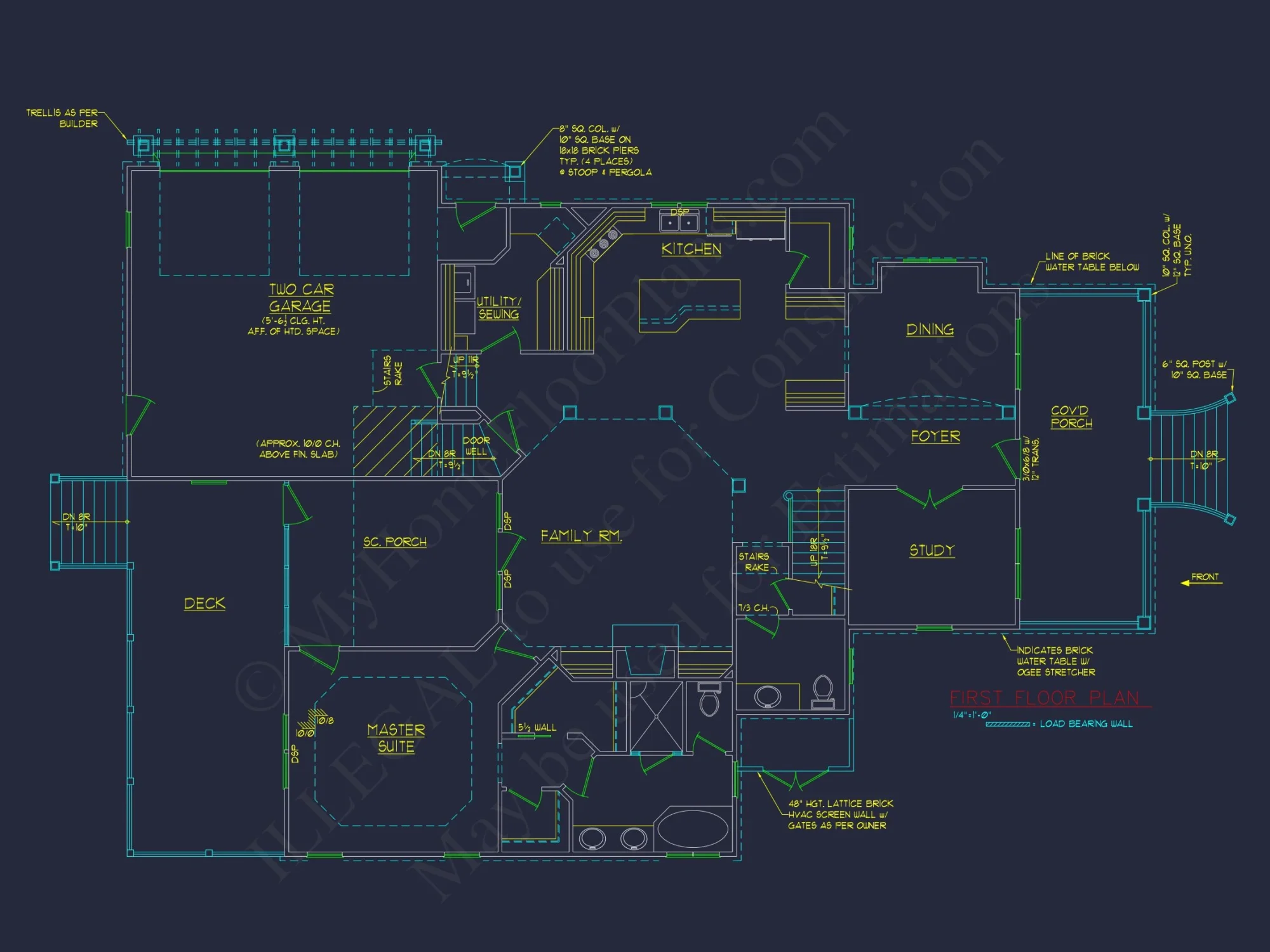 Elegant Craftsman house Plan with 4 Bedrooms and 2-Car Garage
