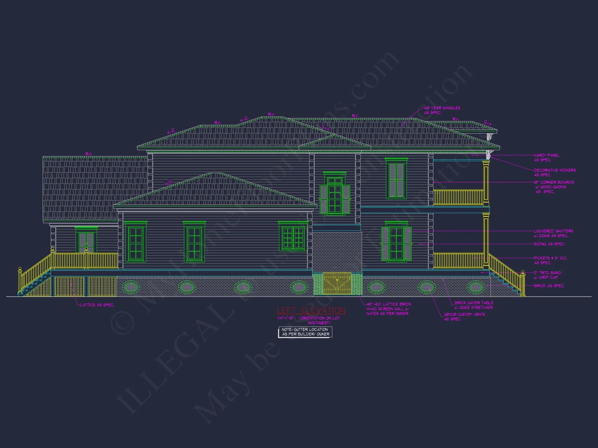 Elegant Craftsman house Plan with 4 Bedrooms and 2-Car Garage