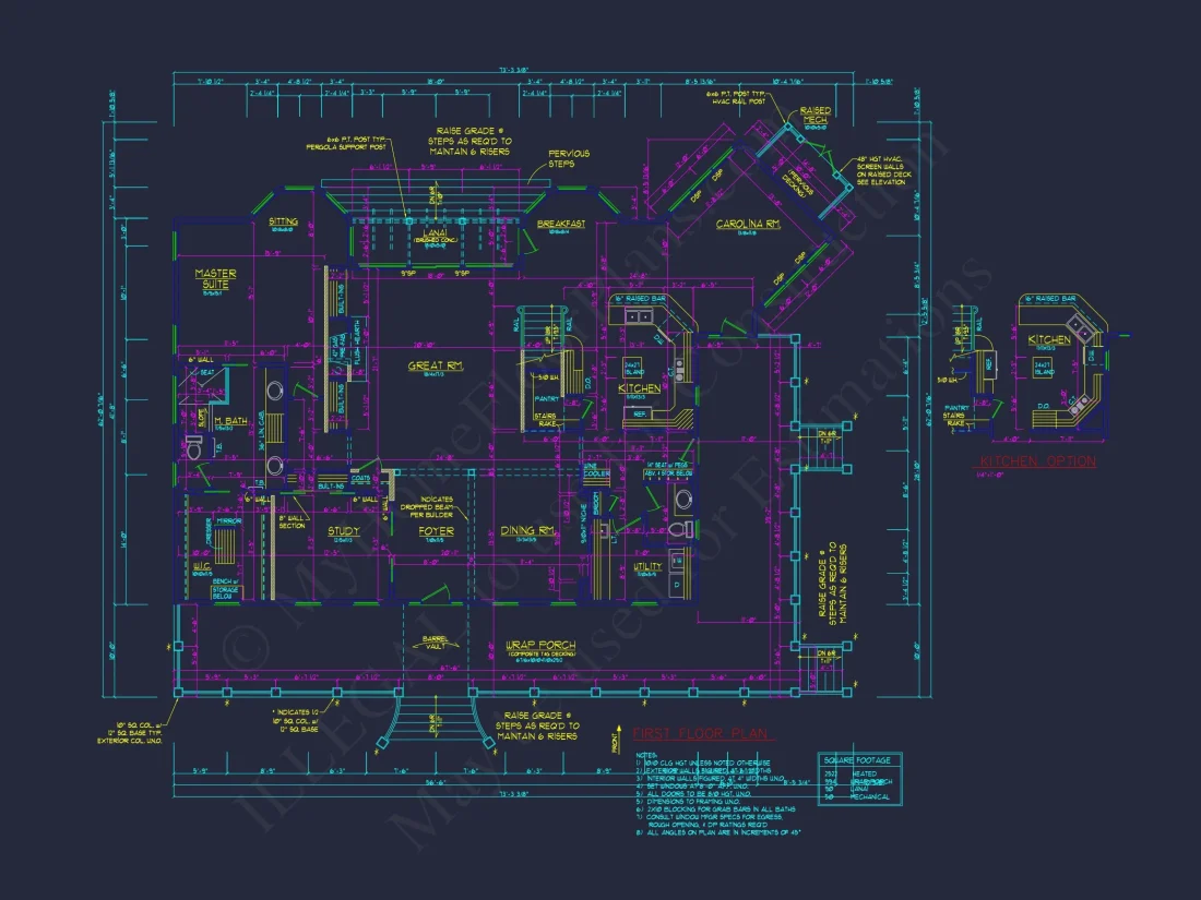 Explore 3951 Sq. Ft. Colonial Revival house Plan with 2 Floors