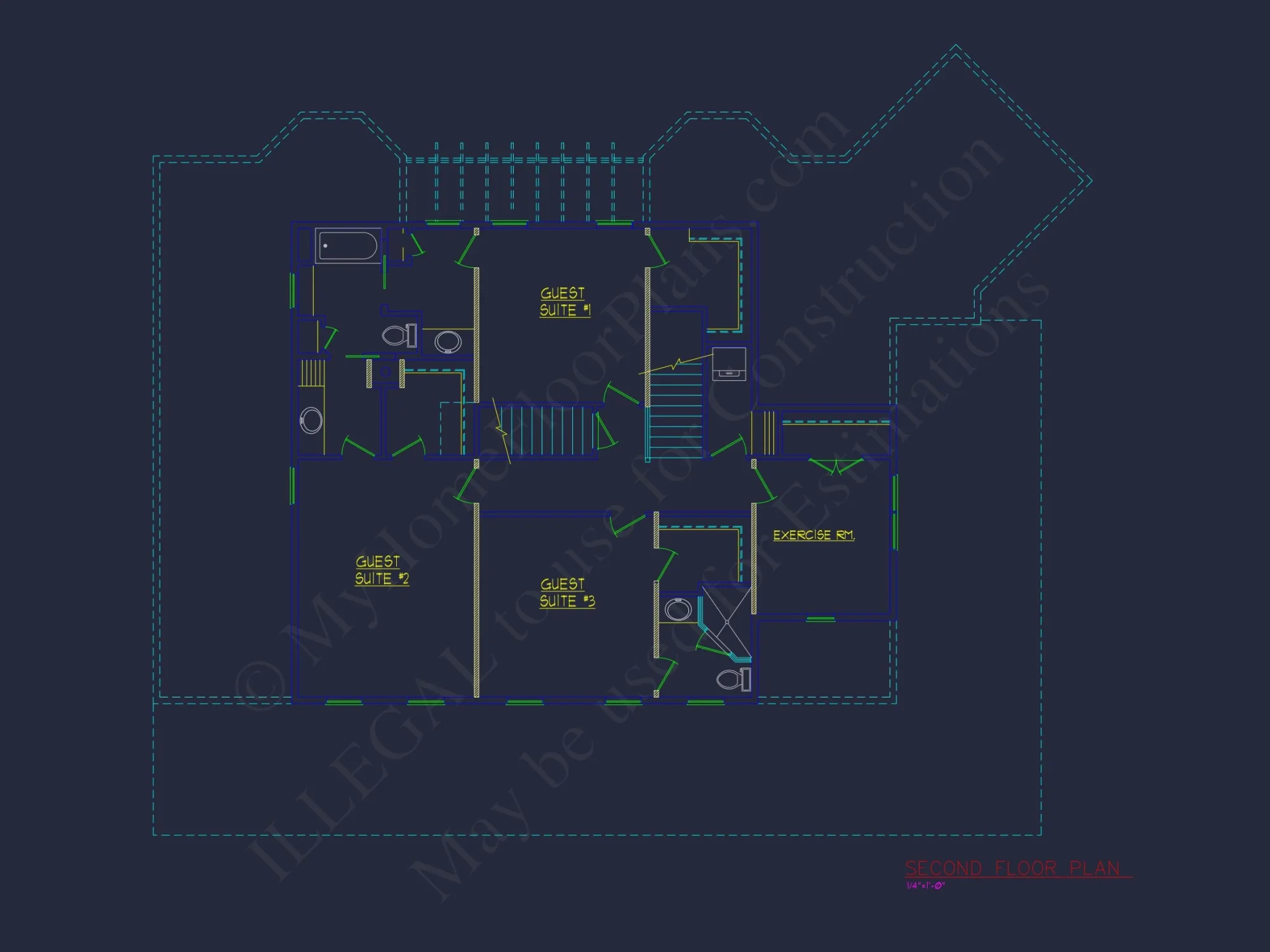 Explore 3951 Sq. Ft. Colonial Revival house Plan with 2 Floors
