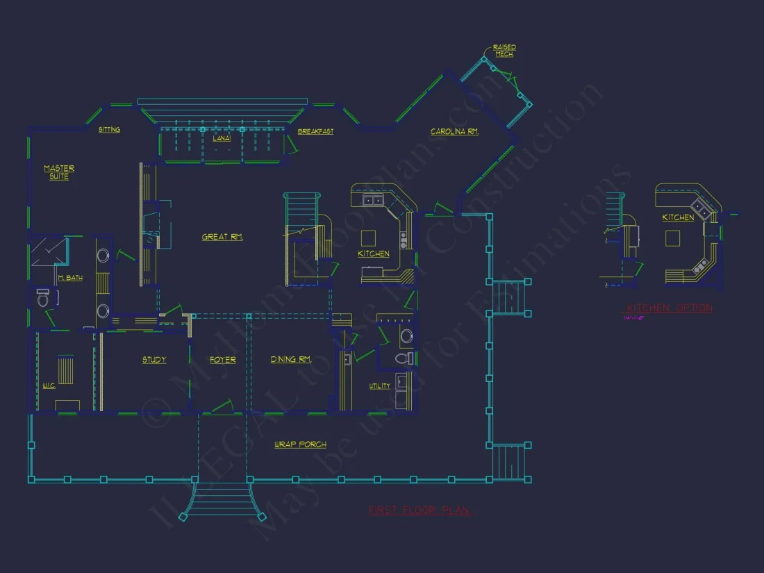 Explore 3951 Sq. Ft. Colonial Revival house Plan with 2 Floors