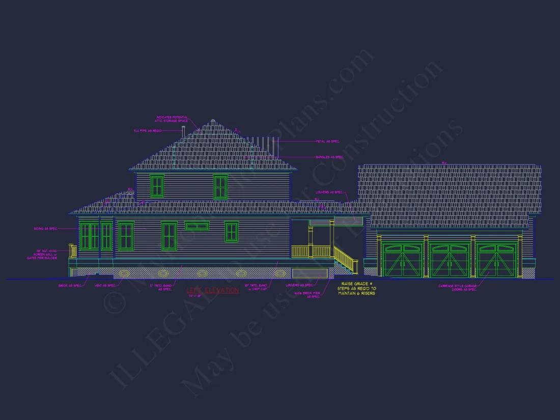 Explore 3951 Sq. Ft. Colonial Revival house Plan with 2 Floors