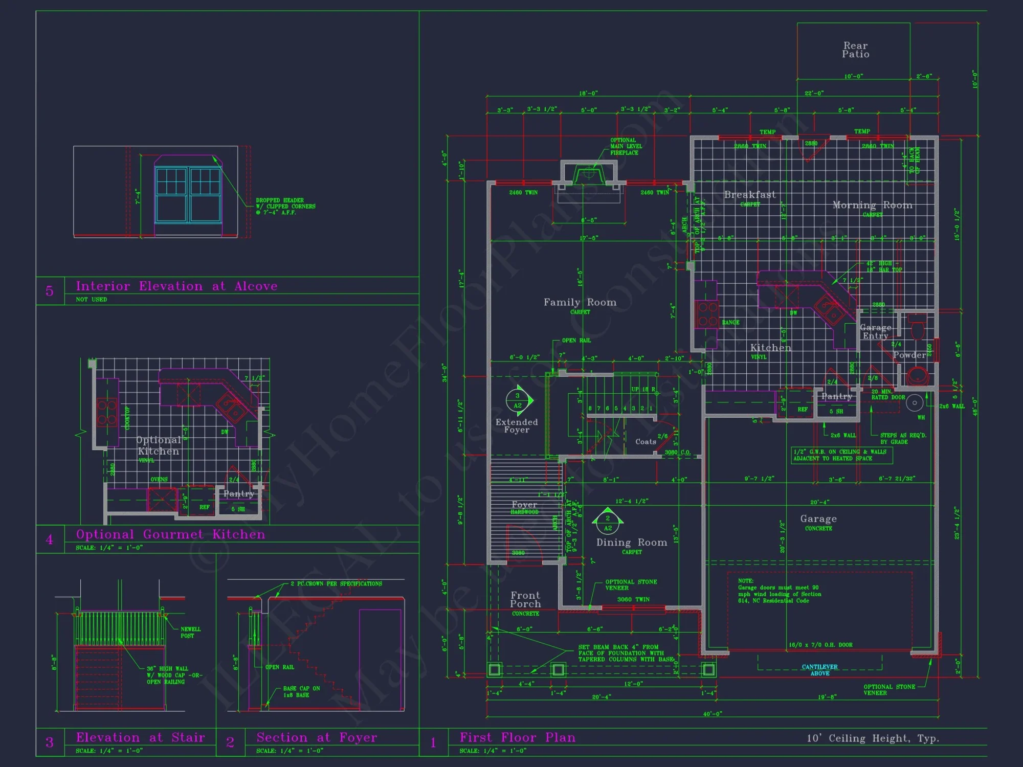 Classic Suburban house Floor Plan – CAD Designs & Blueprint
