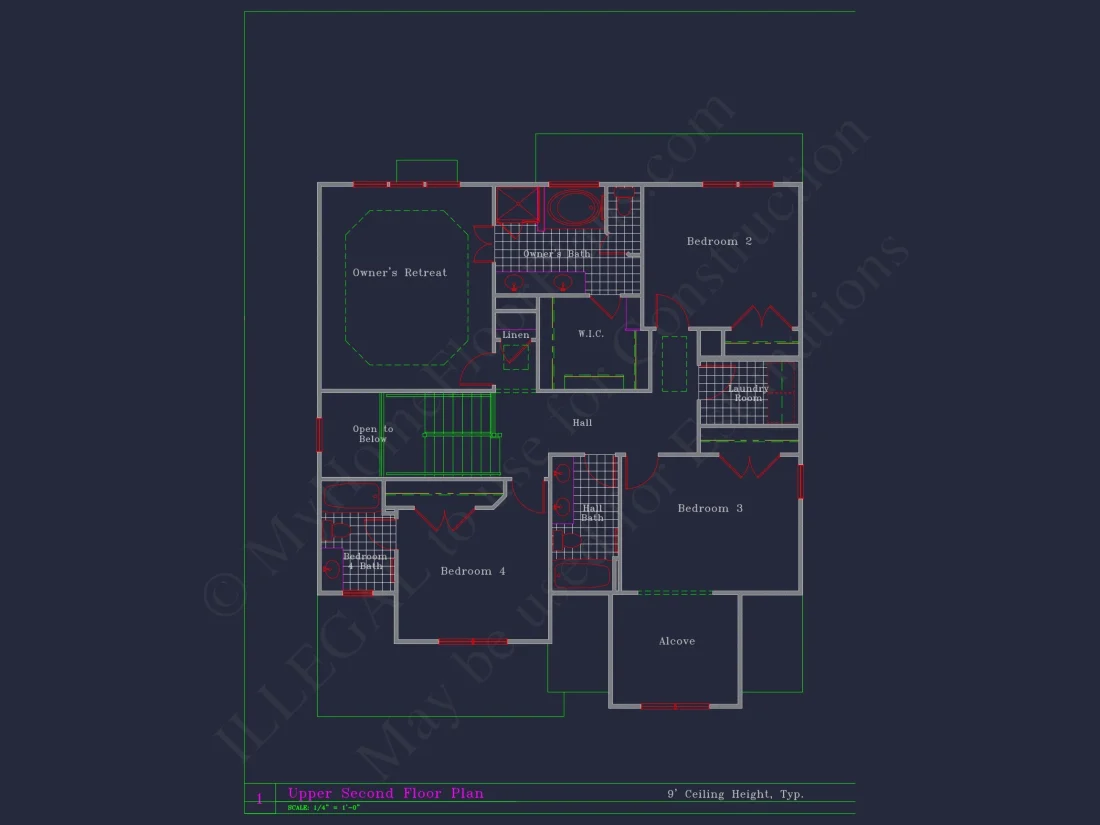 Classic Suburban house Floor Plan – CAD Designs & Blueprint
