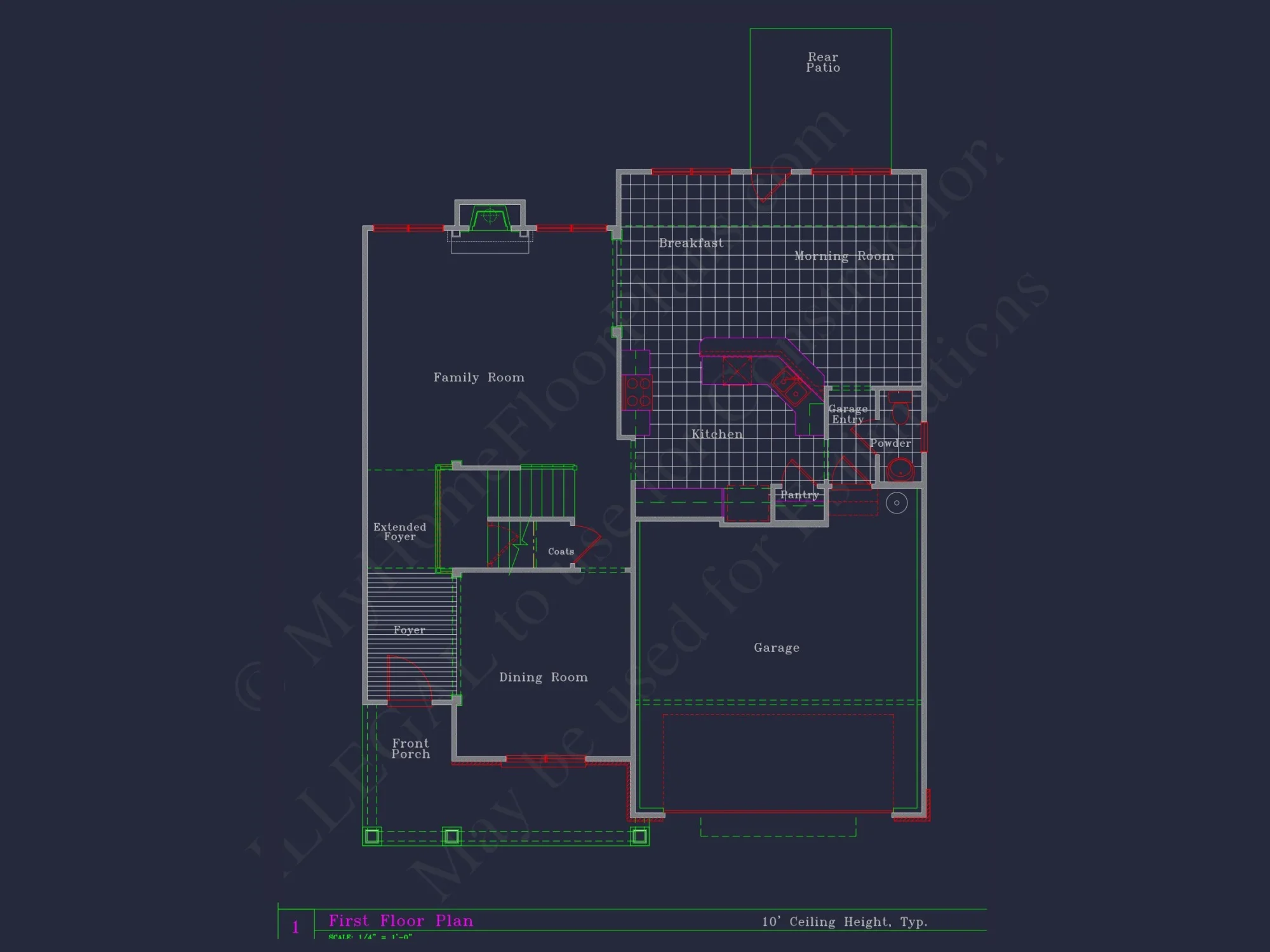 Classic Suburban house Floor Plan – CAD Designs & Blueprint