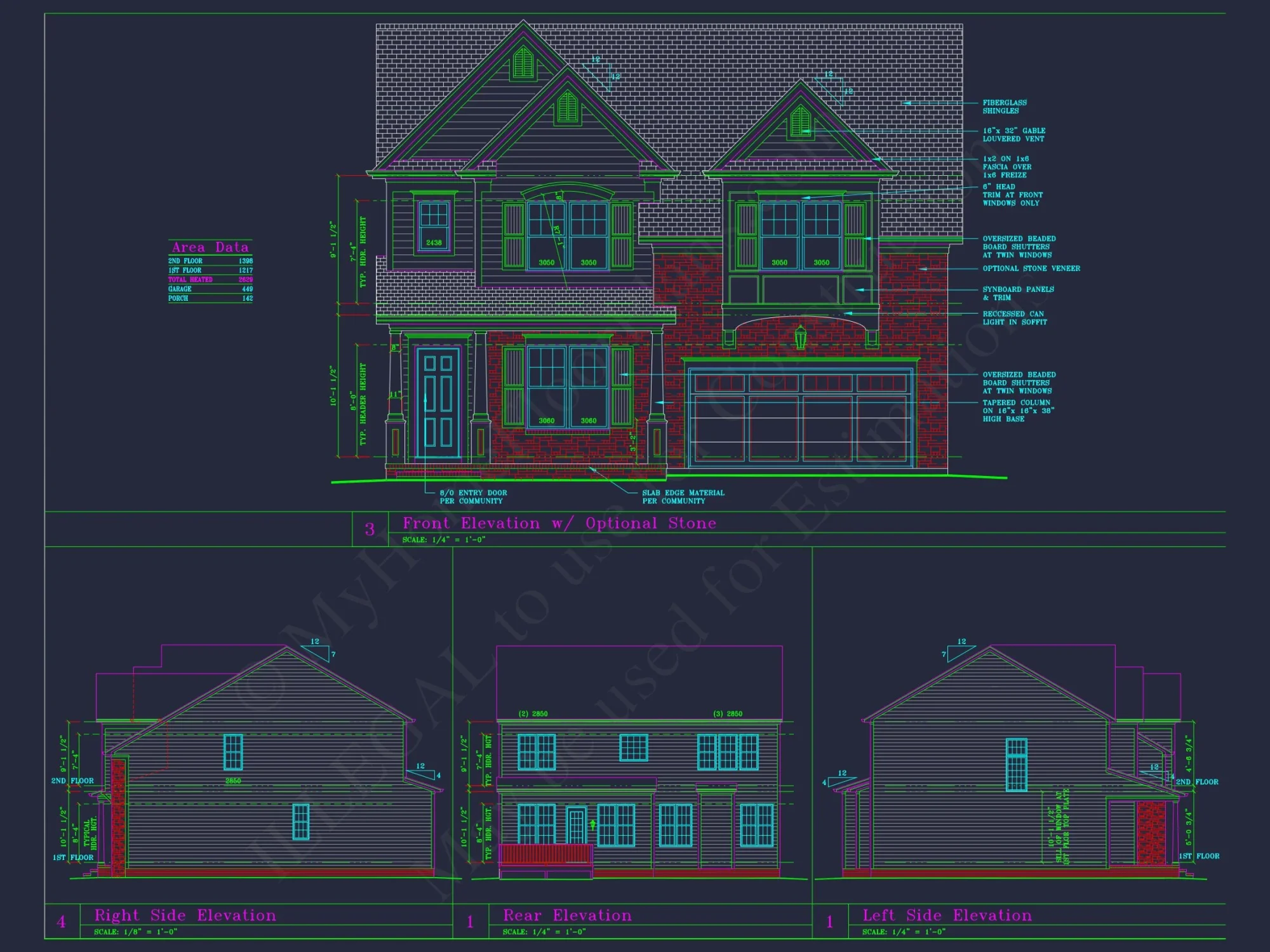 Classic Suburban house Floor Plan – CAD Designs & Blueprint