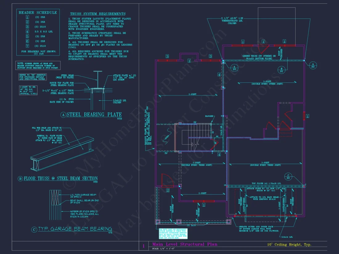 Modern Suburban house Plan - 2-Story Blueprint with CAD Designs