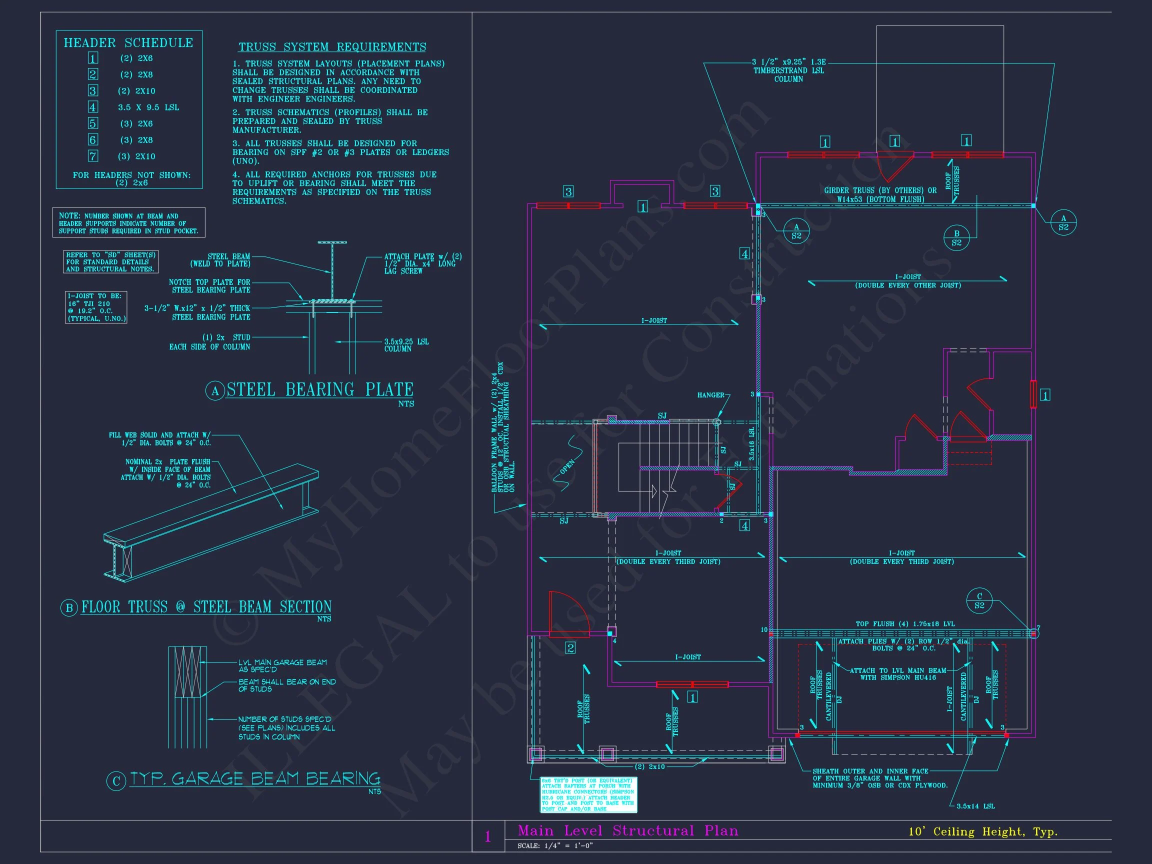 Modern Suburban house Plan - 2-Story Blueprint with CAD Designs