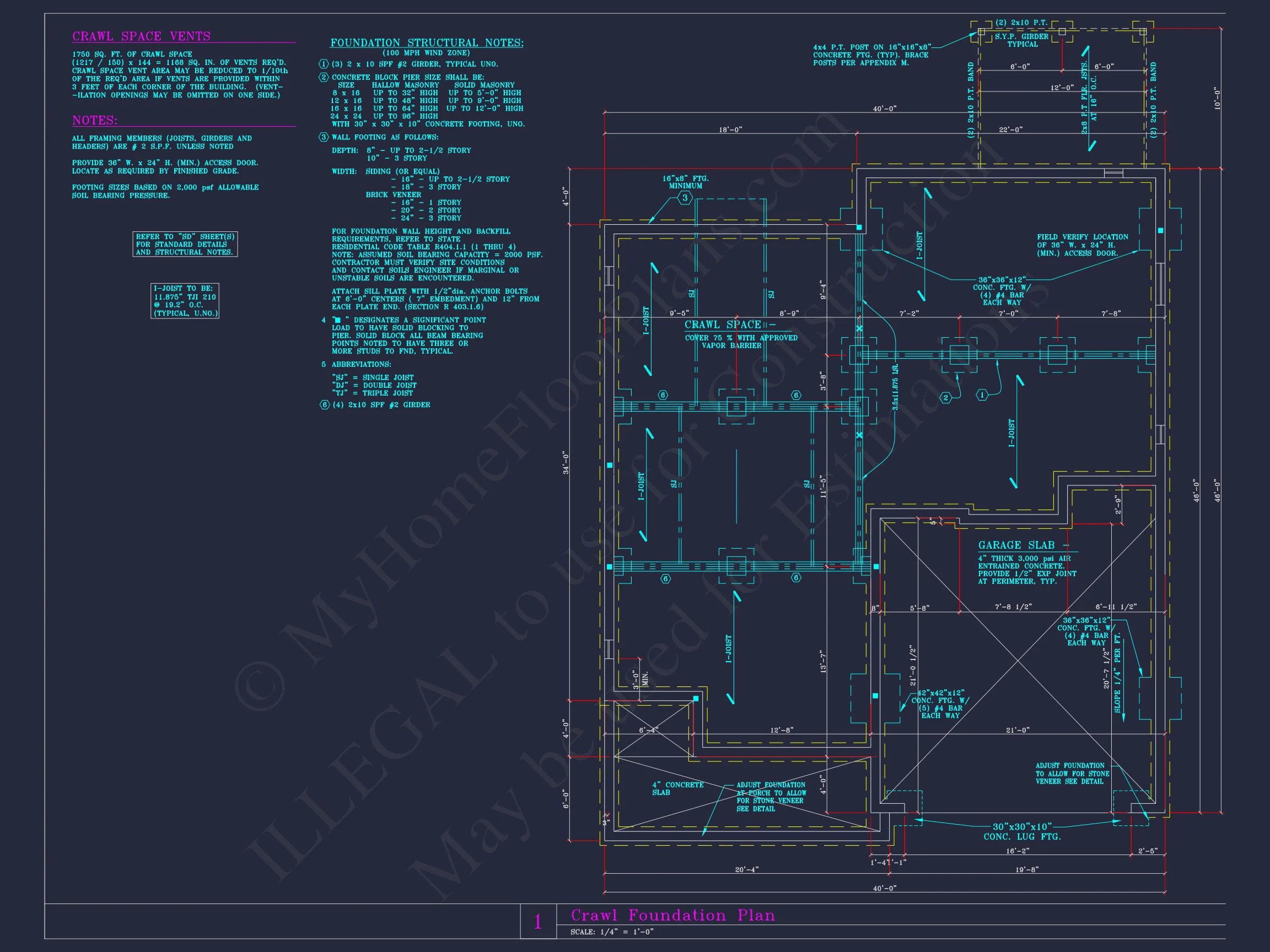 Modern Suburban house Plan - 2-Story Blueprint with CAD Designs