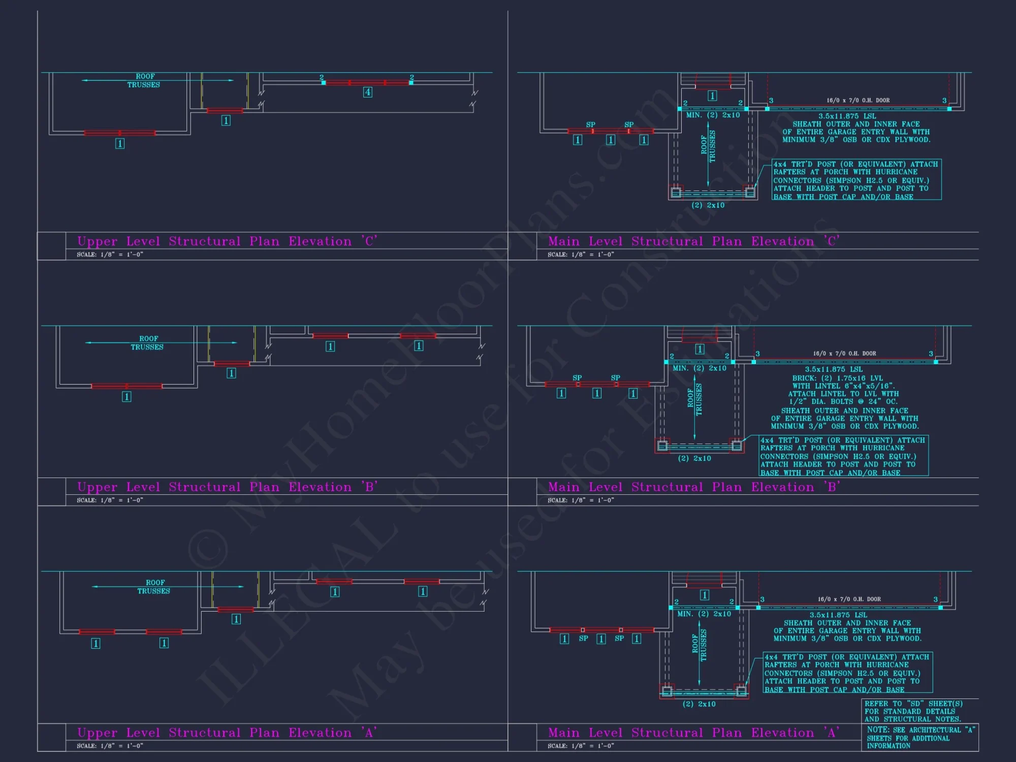 Elegant house Blueprint with 4 Beds & 3 Baths – CAD Designs