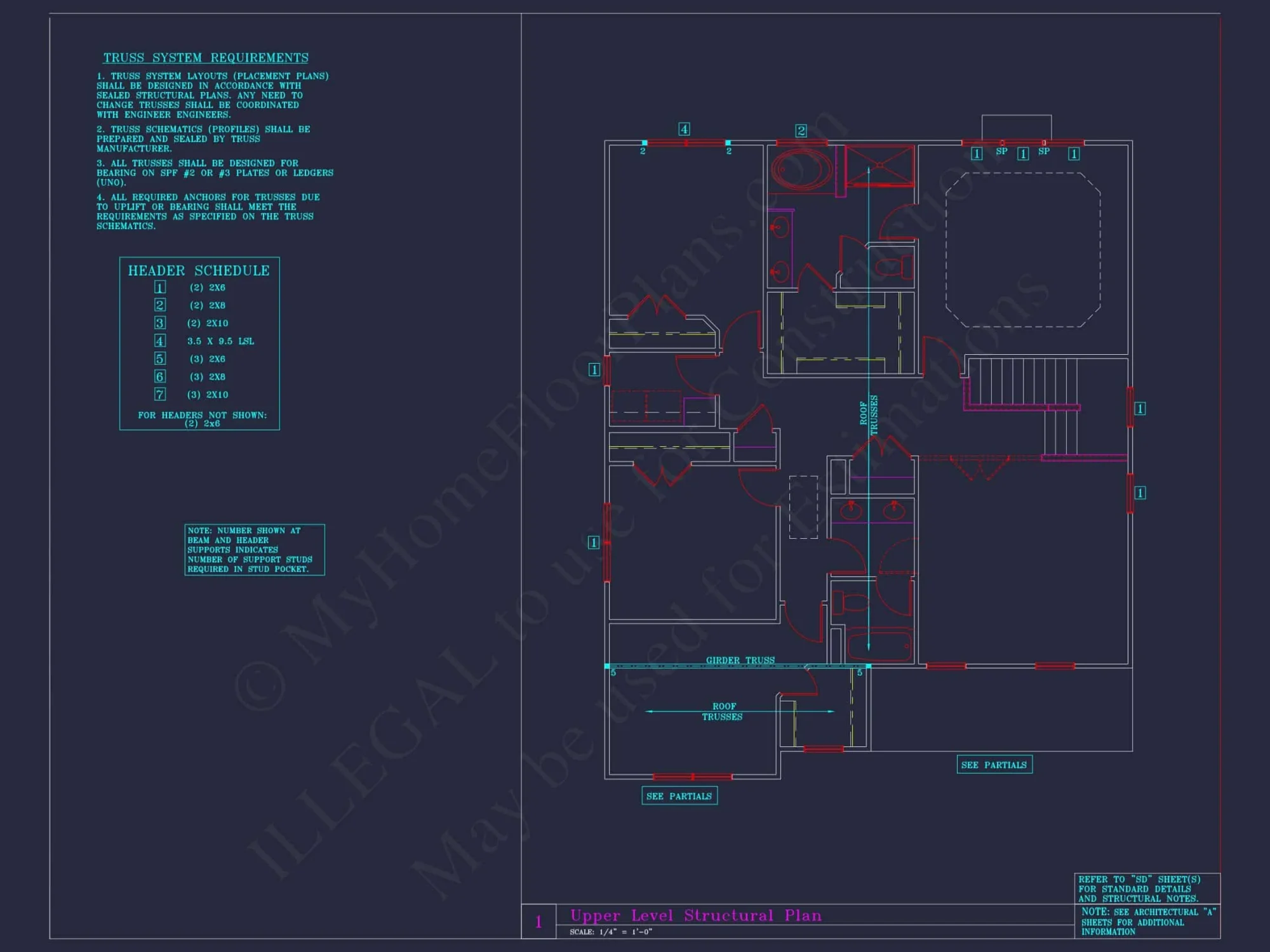 Elegant house Blueprint with 4 Beds & 3 Baths – CAD Designs
