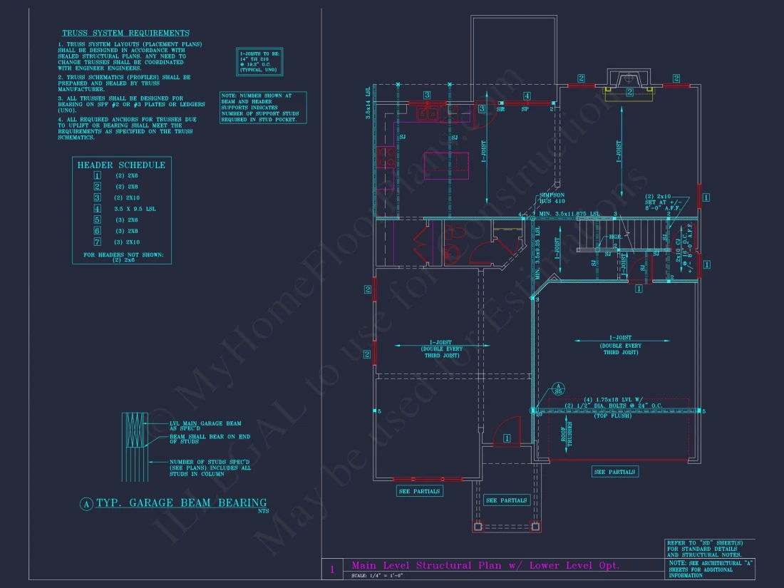 Elegant house Blueprint with 4 Beds & 3 Baths – CAD Designs