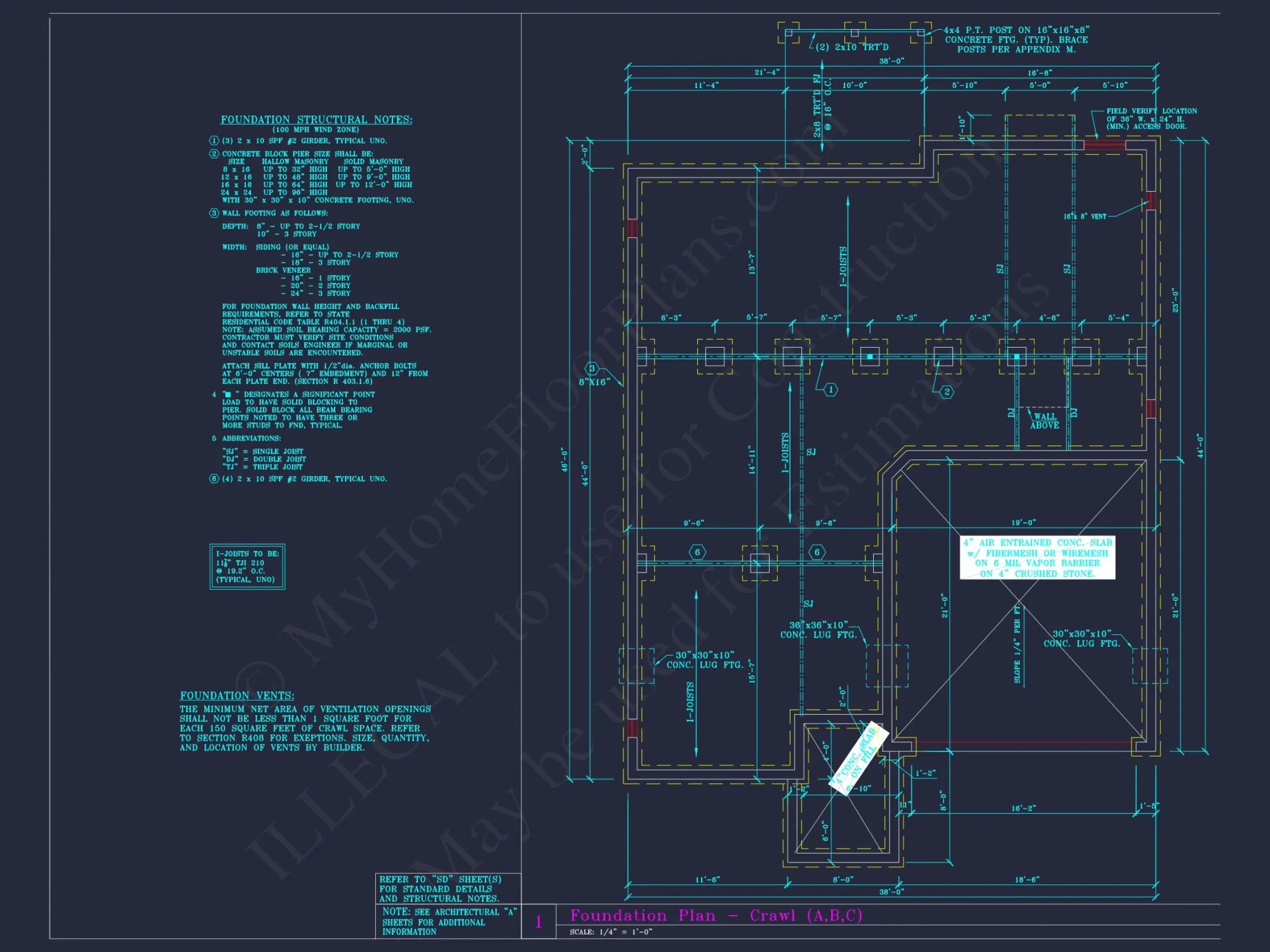 Elegant house Blueprint with 4 Beds & 3 Baths – CAD Designs