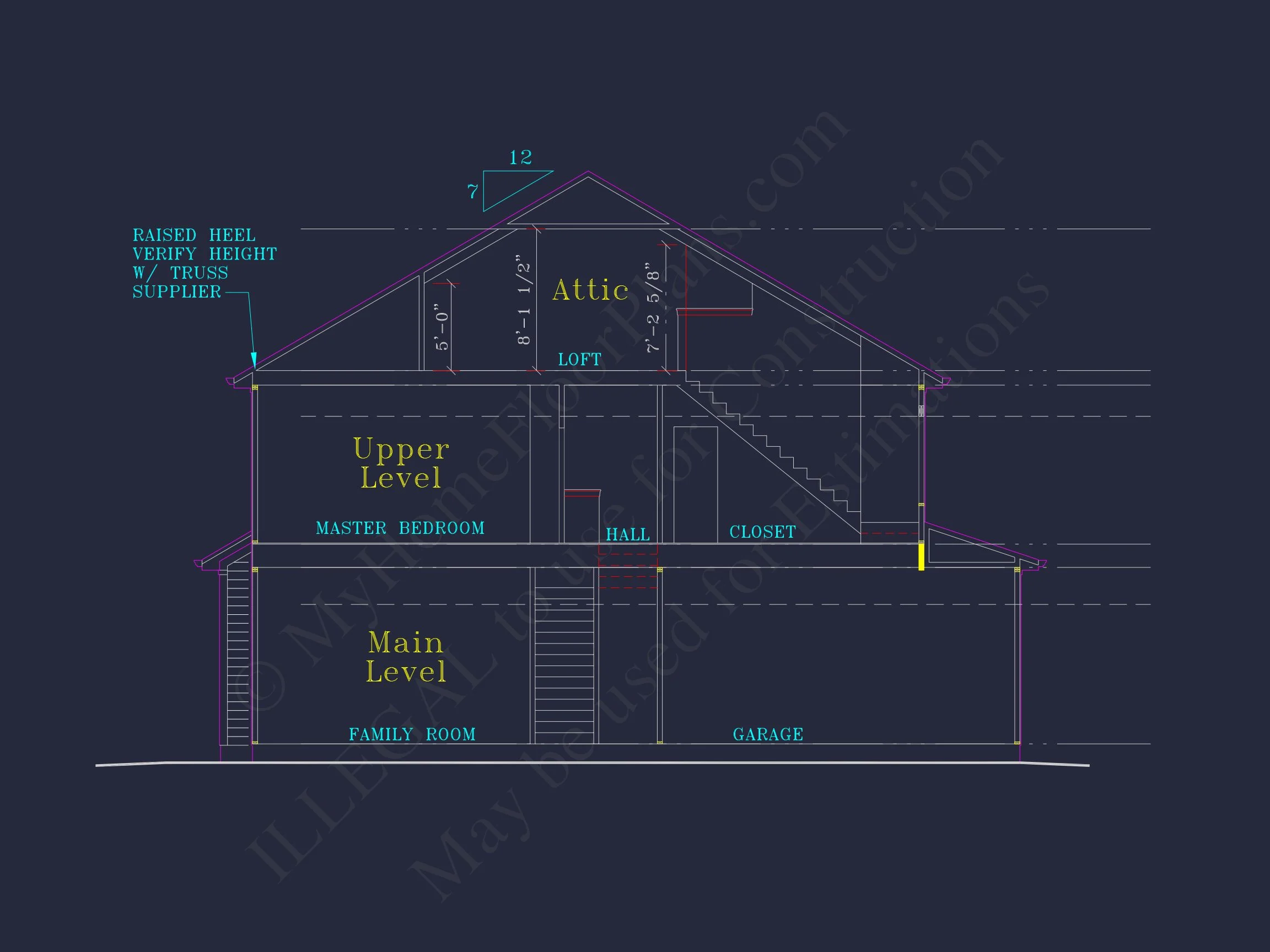 8-1704C HOUSE PLAN - Elegant House Blueprint with 4 Beds & 3 Baths – CAD Designs 27 Elegant house Blueprint with 4 Beds & 3 Baths – CAD Designs