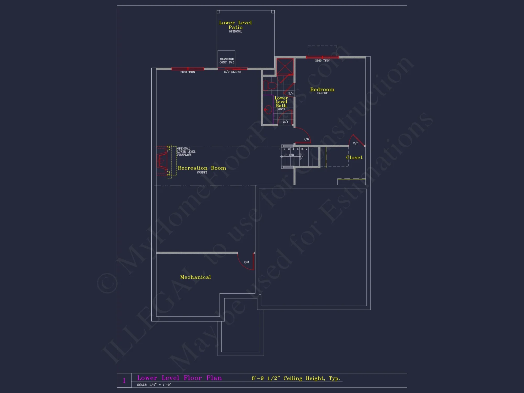 Elegant house Blueprint with 4 Beds & 3 Baths – CAD Designs