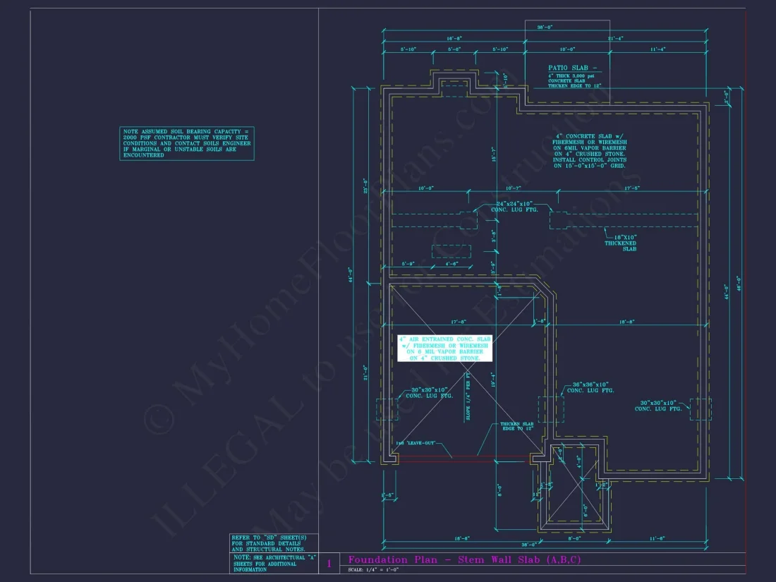 CAD Blueprint for 3-Story Designs