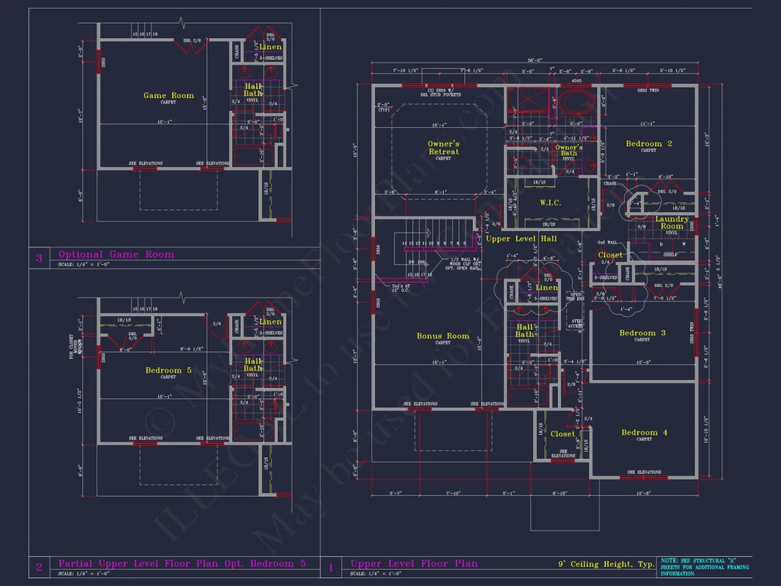 CAD Blueprint for 3-Story Designs