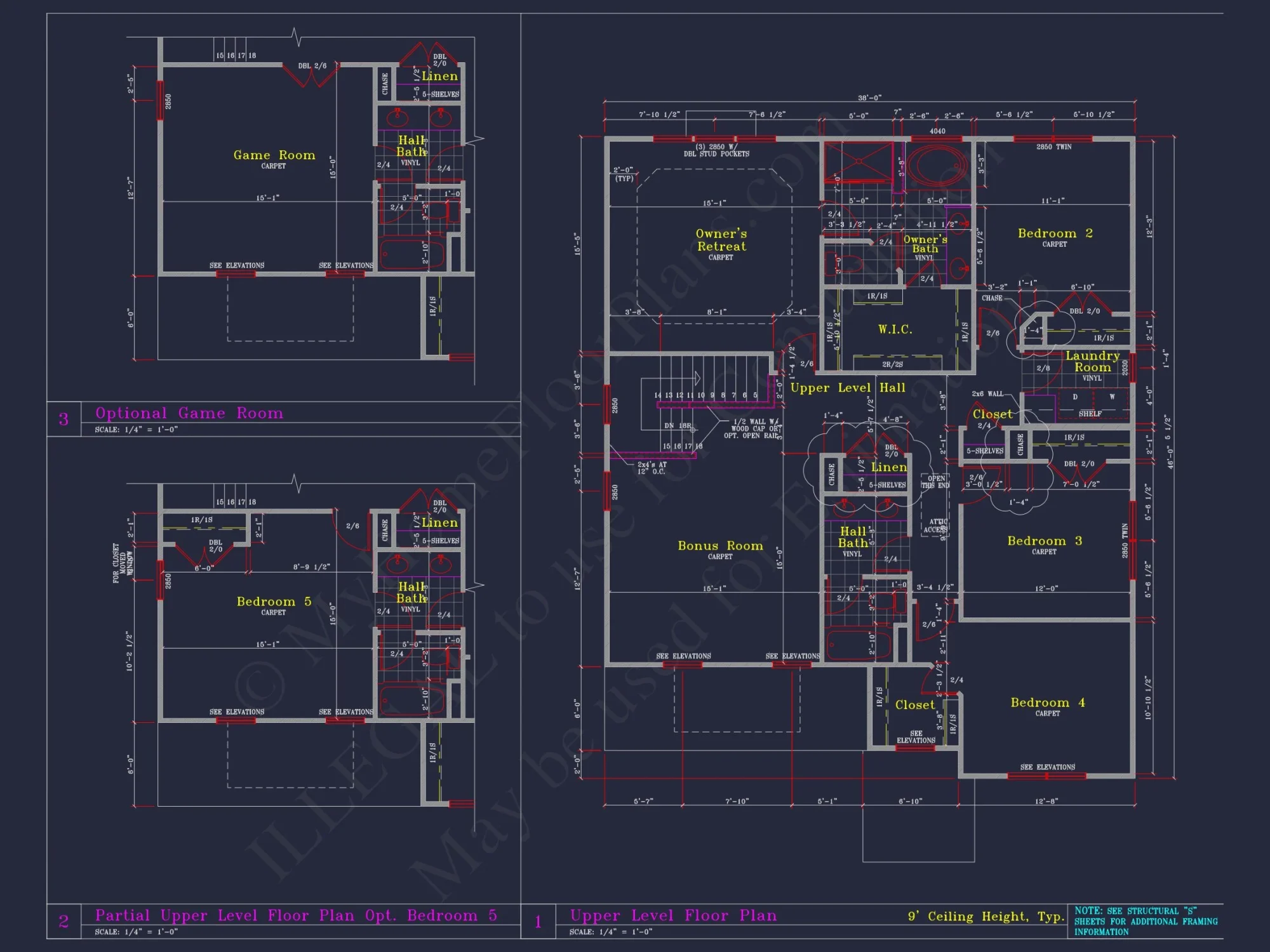 CAD Blueprint for 3-Story Designs