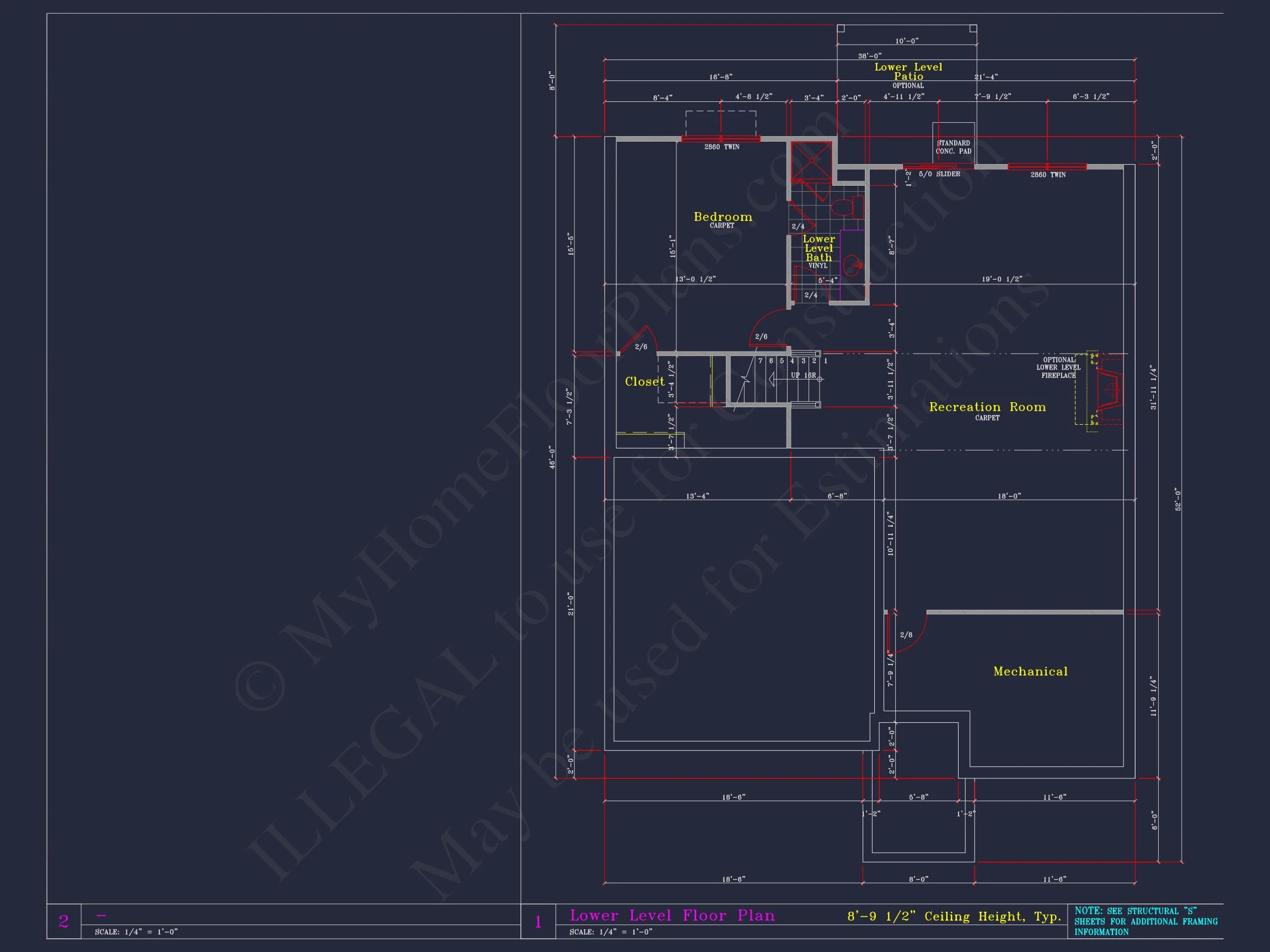 8-1704B HOUSE PLAN - Custom Architectural House Plan | CAD Blueprint for 3-Story Designs 20 Custom Architectural house Plan