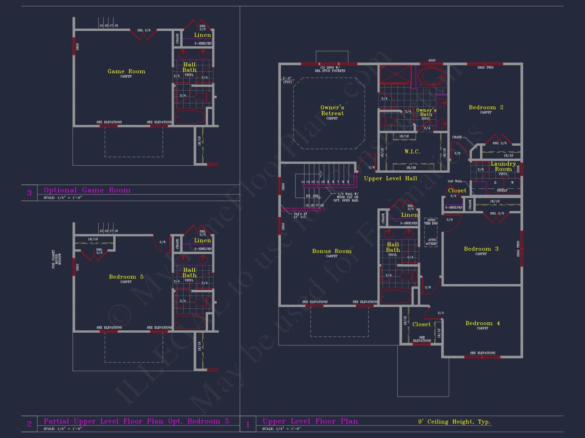 CAD Blueprint for 3-Story Designs