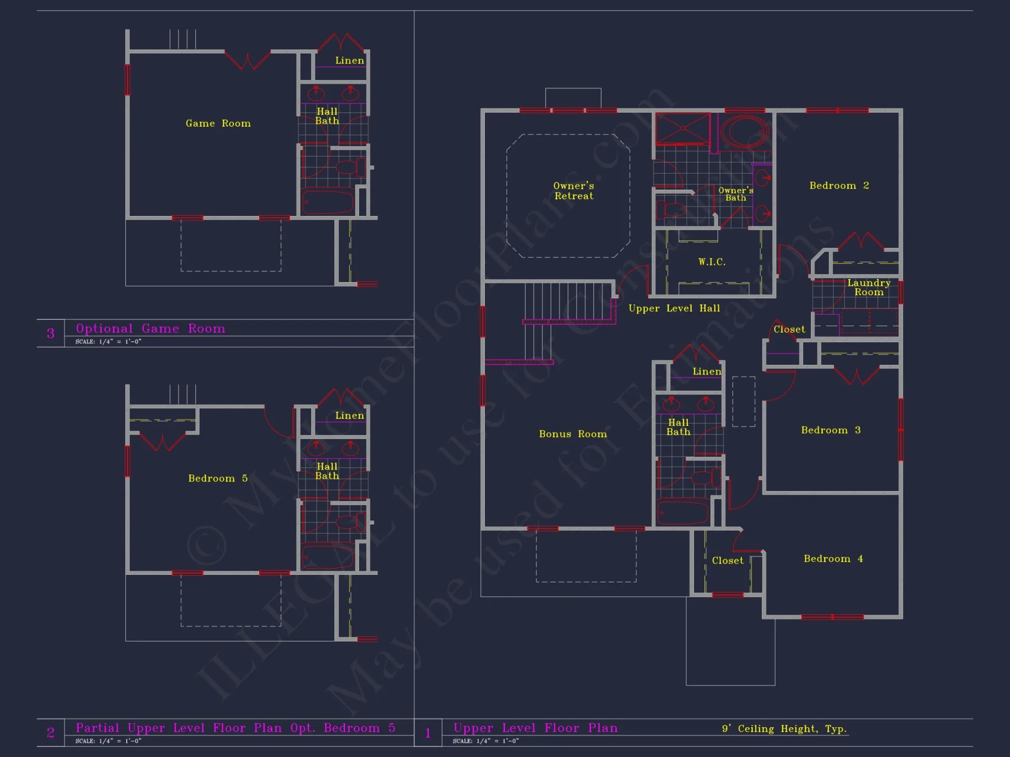 CAD Blueprint for 3-Story Designs