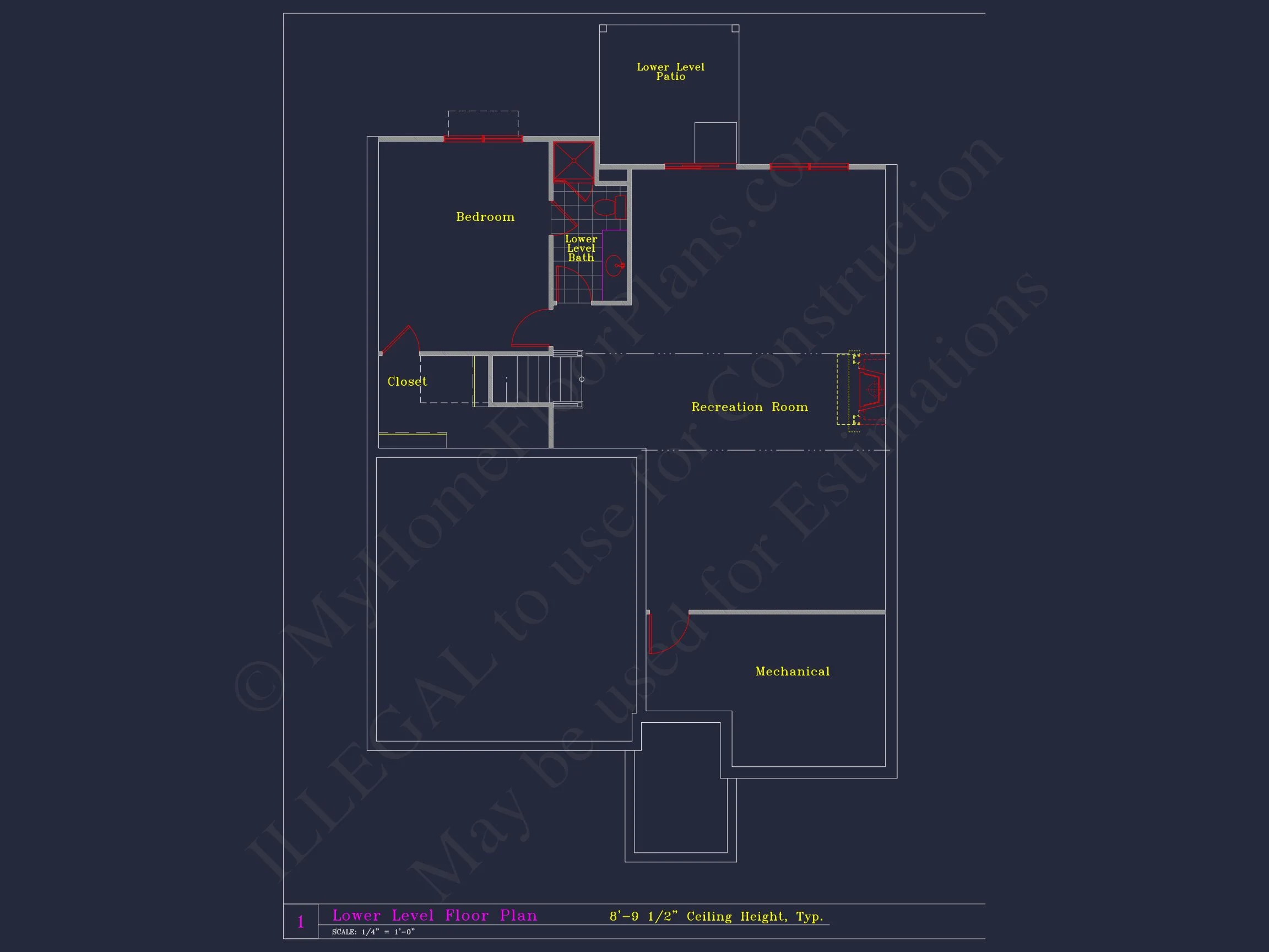 8-1704B HOUSE PLAN - Custom Architectural House Plan | CAD Blueprint for 3-Story Designs 12 Custom Architectural house Plan