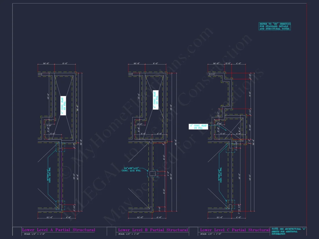 Spacious house Plan with 4 Elevations and 1.5 Story Designs